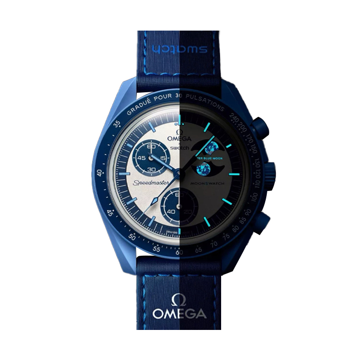 Swatch X Omega Moonswatch Super Blue Moonphase