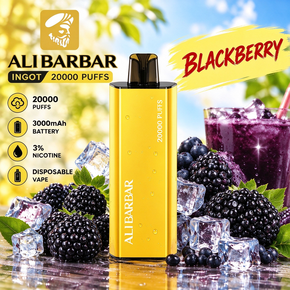 ALIBARBAR 20,000 Puffs Disposable Vape – 16 Flavours