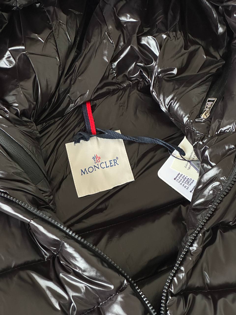 MONCLER Maya Detachable Hood Shiny Down Jacket