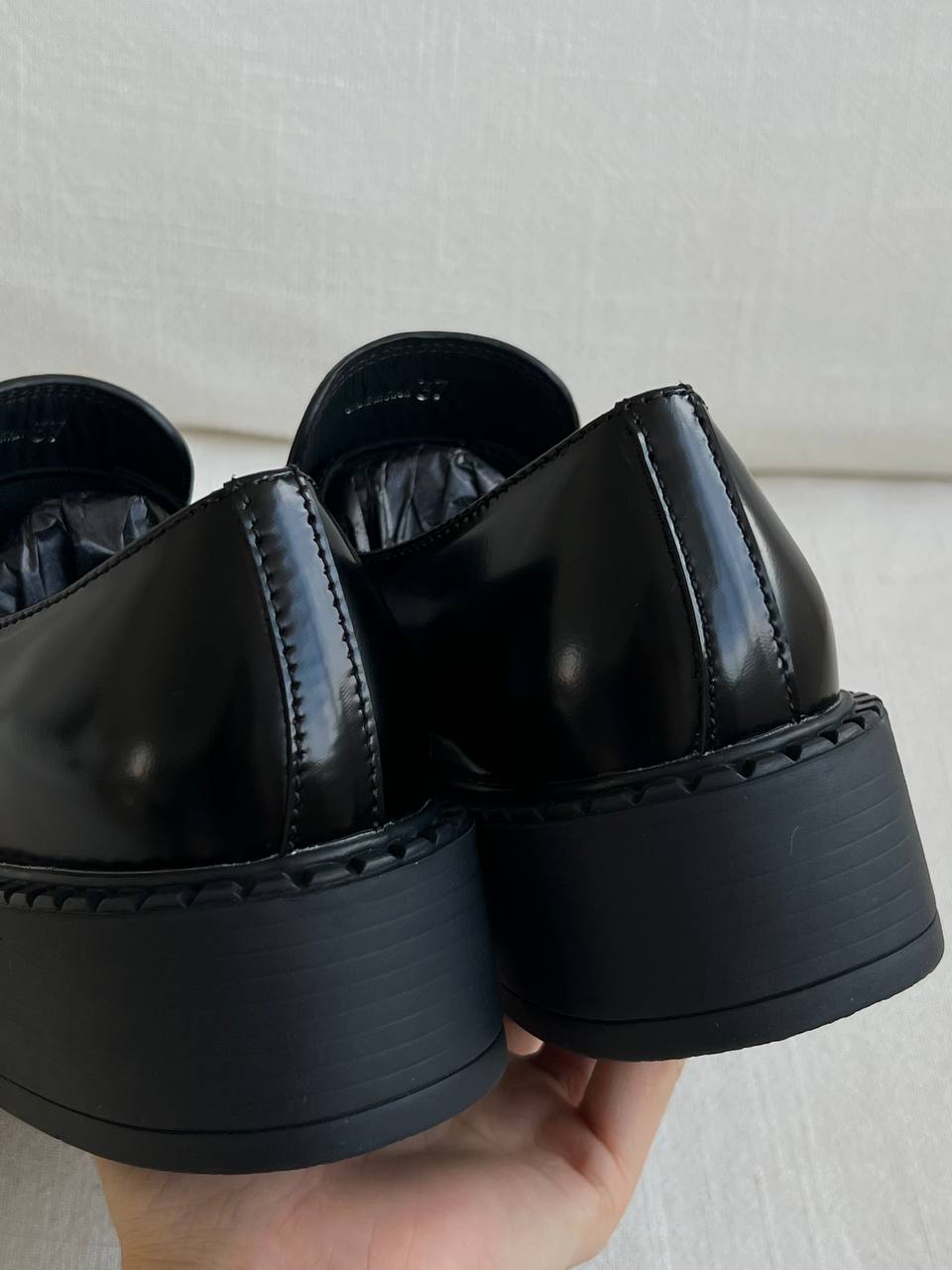 Prada Chocolate Brushed Leather Loafers