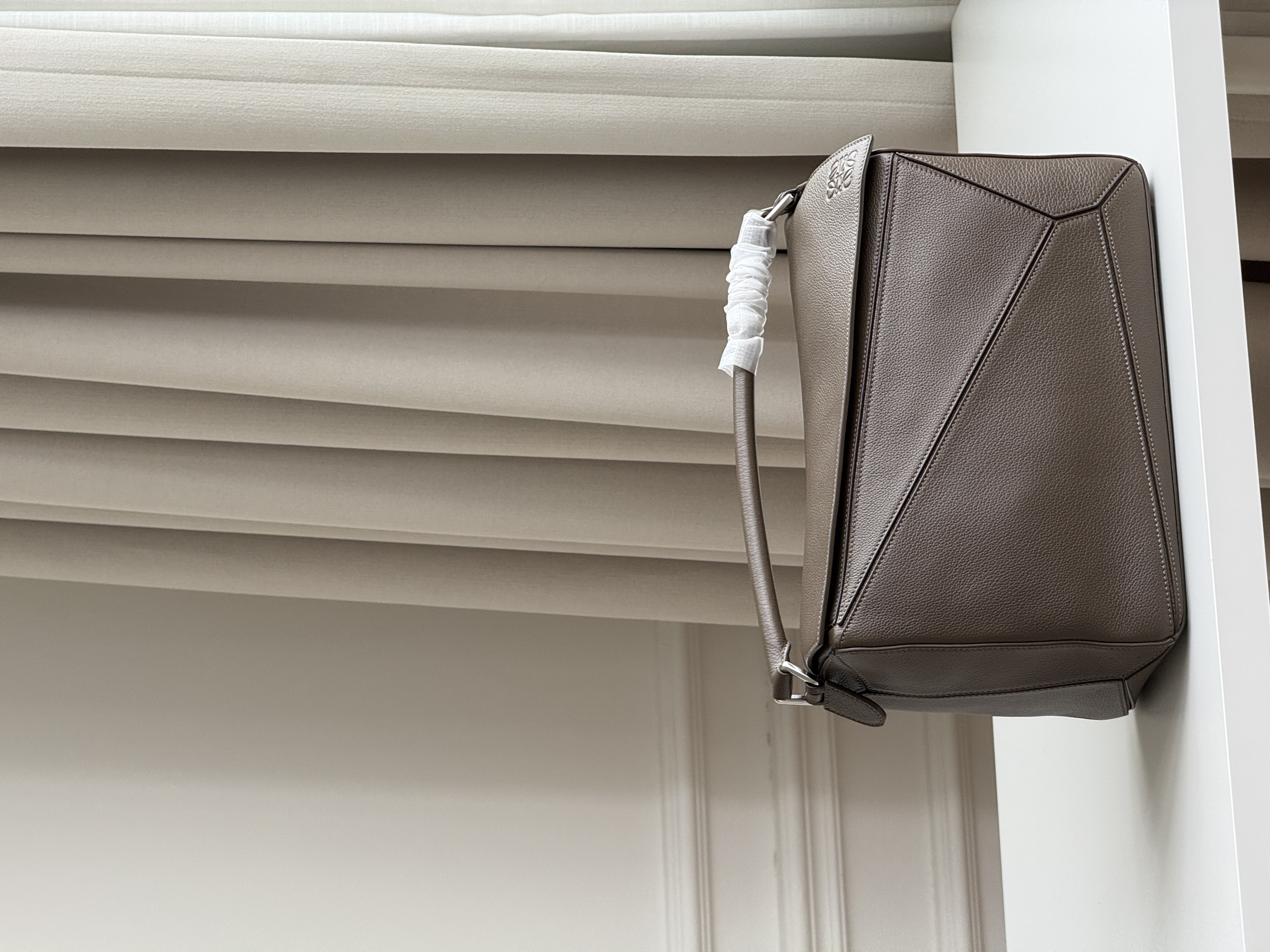 Taupe Grey Perfection   LOEWE Puzzle Geometric Bag