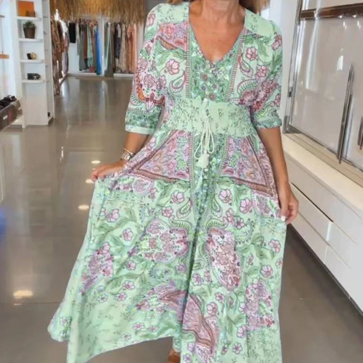 Robe d'Été Imprimé Floral 