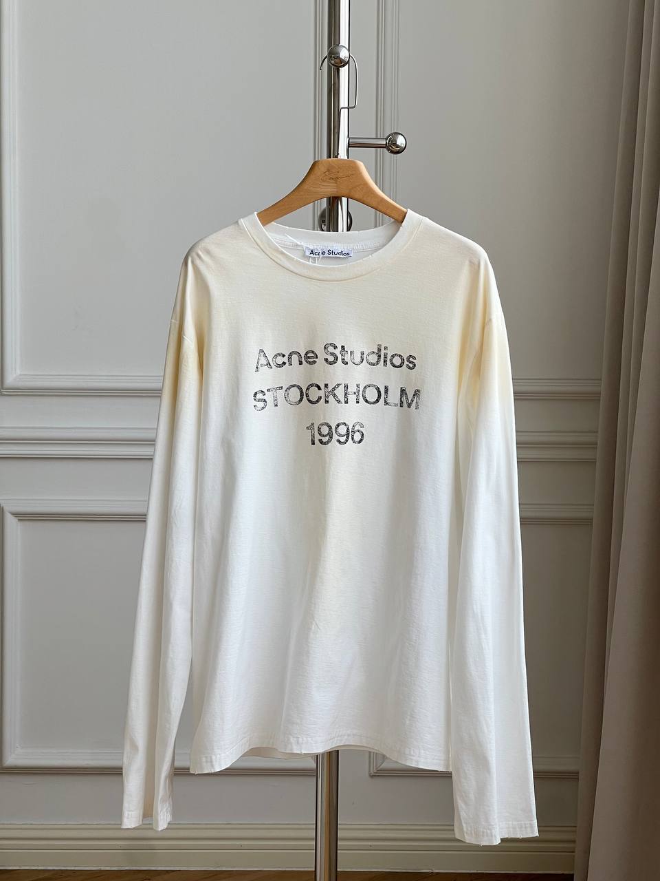 Acne Studios 1996 Logo Print Long Sleeve T-Shirt