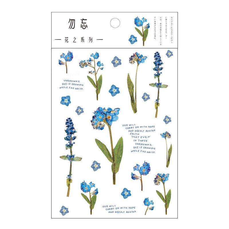 1017  PET Flat Stickers Flower Series