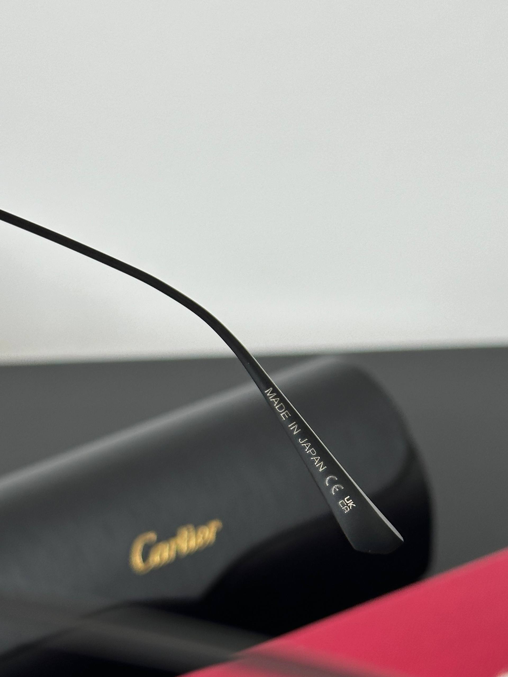 Cartier Rectangular Rimless Sunglasses