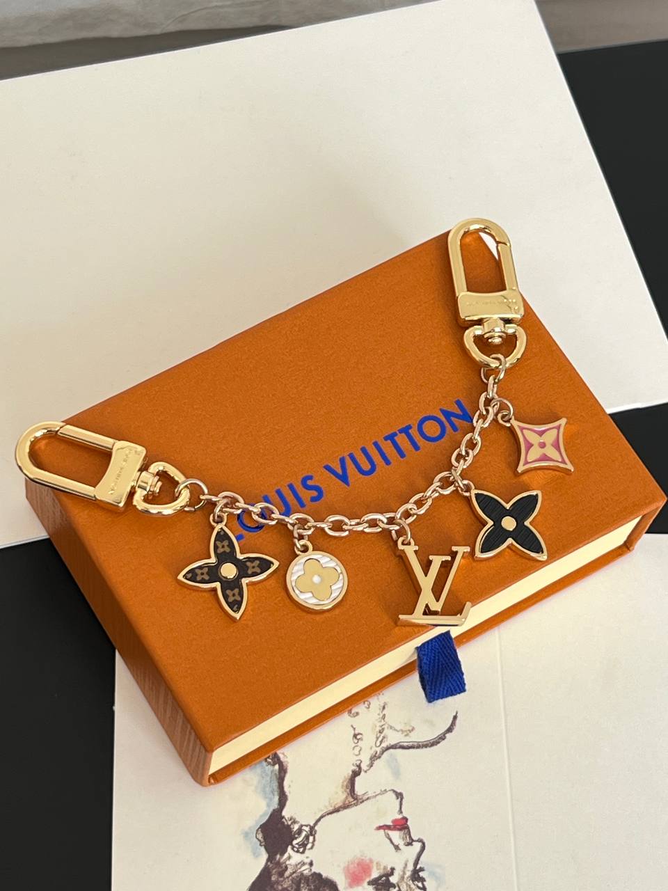 Louis Vuitton Dual-clasp Enamel Multi-charm Extension Chain Bag Charm
