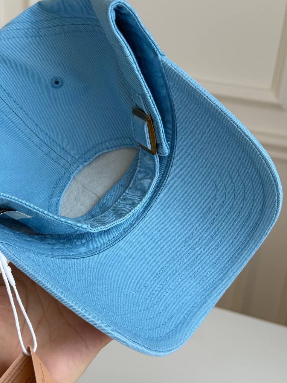 Miu Miu Cotton Baseball Cap with Logo Embossed