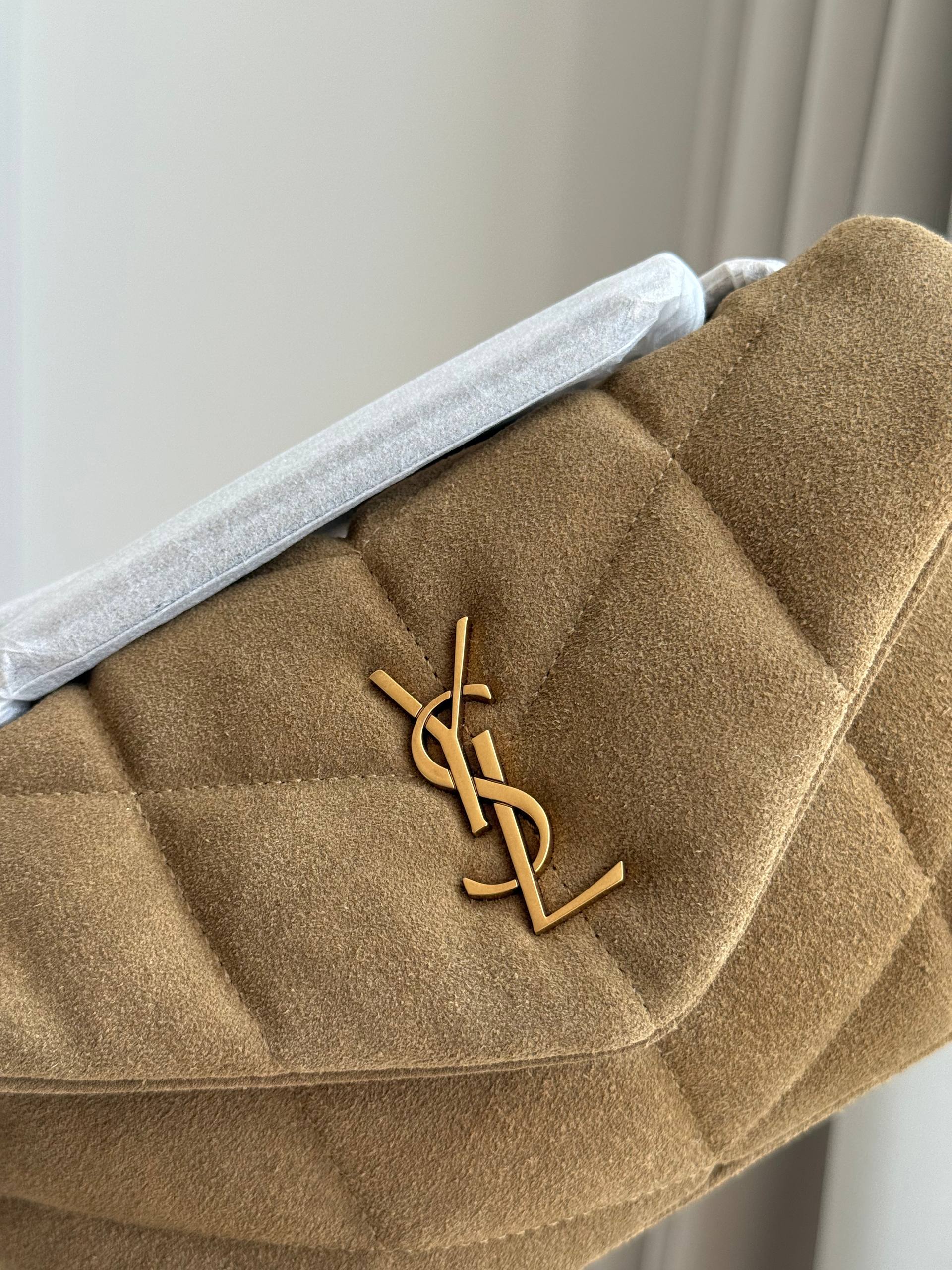 YSL Loulou Quilted Suede Flap Shoulder & Crossbody Bag