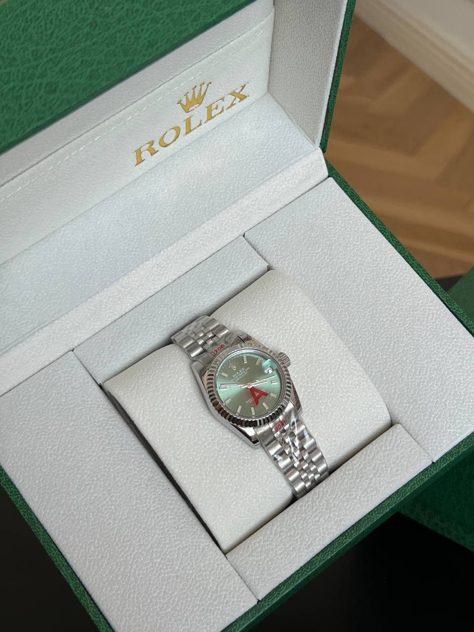 Rolex Datejust Mint Green Dial Jubilee Bracelet Fluted Bezel Automatic Watch