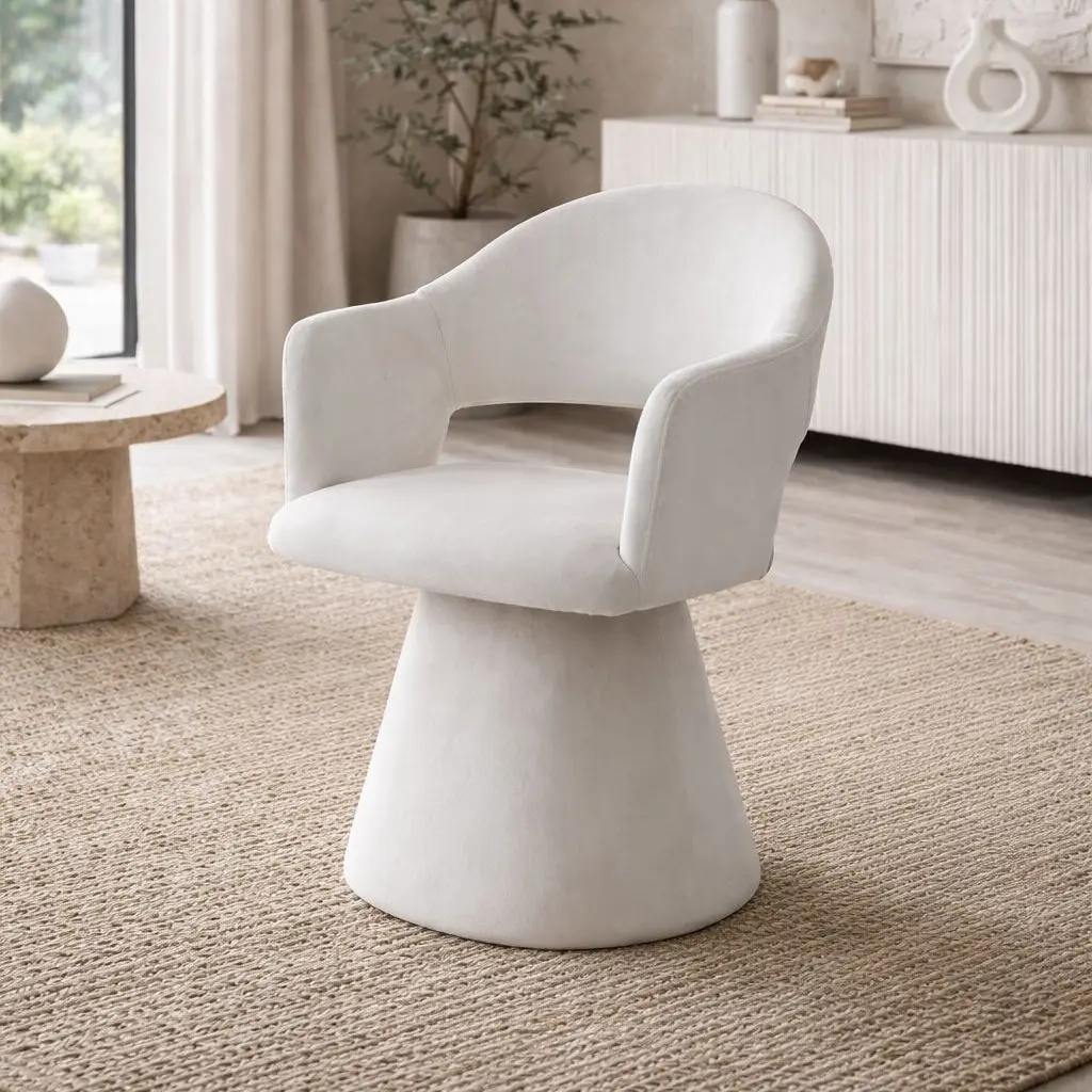 Chaise Pivotante de Salle à Manger avec Accoudoirs VALENTINA - 60 x 50 cm - Par lot de 2
