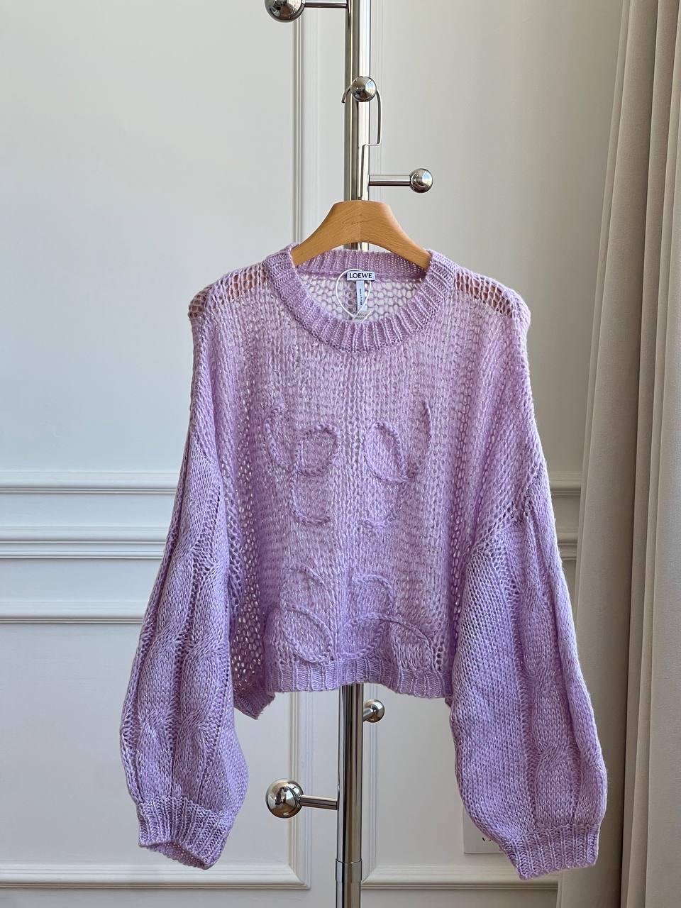 LOEWE Anagram Open-Knit Mohair Sweater