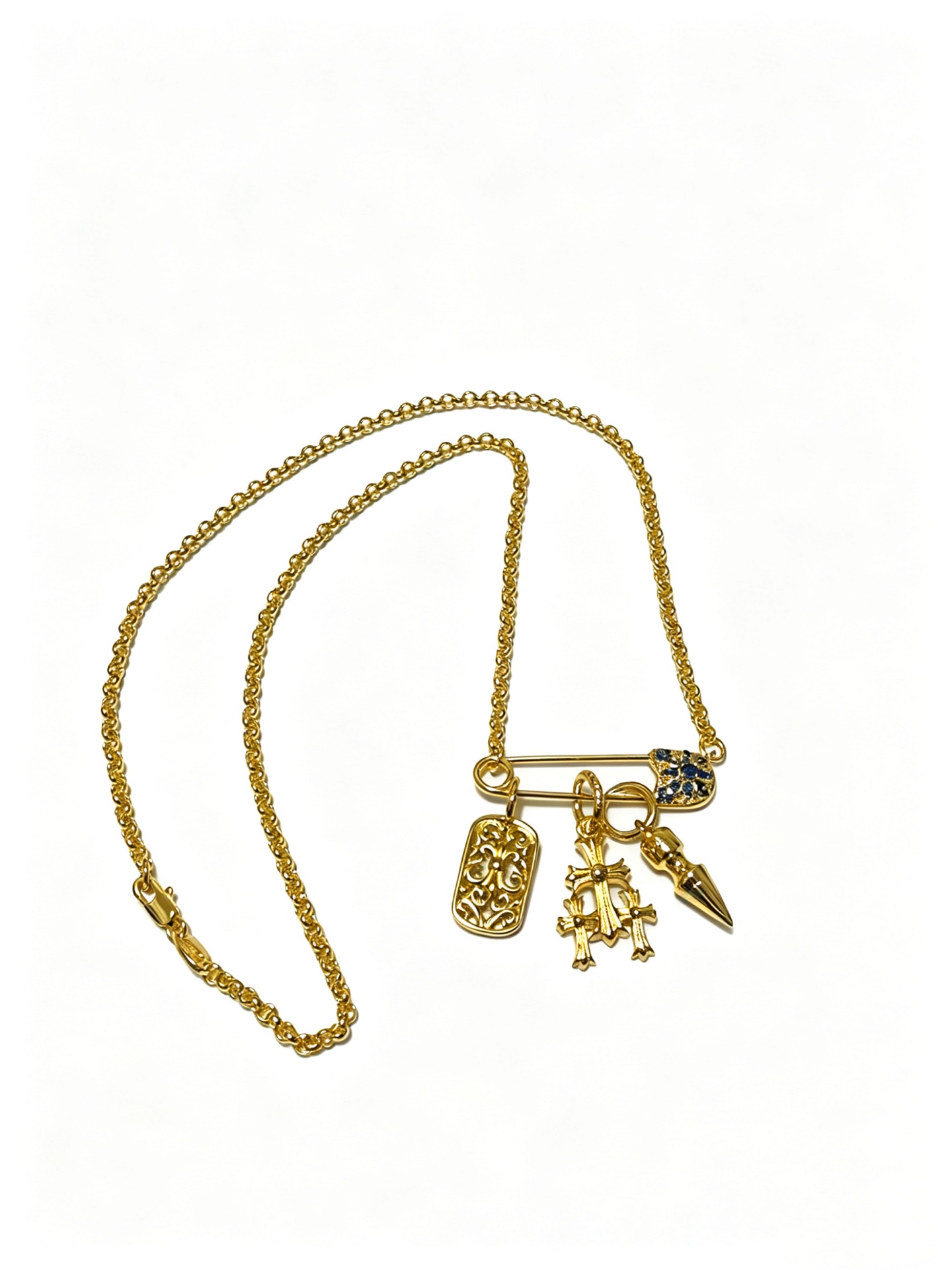Chrome Cross Necklace