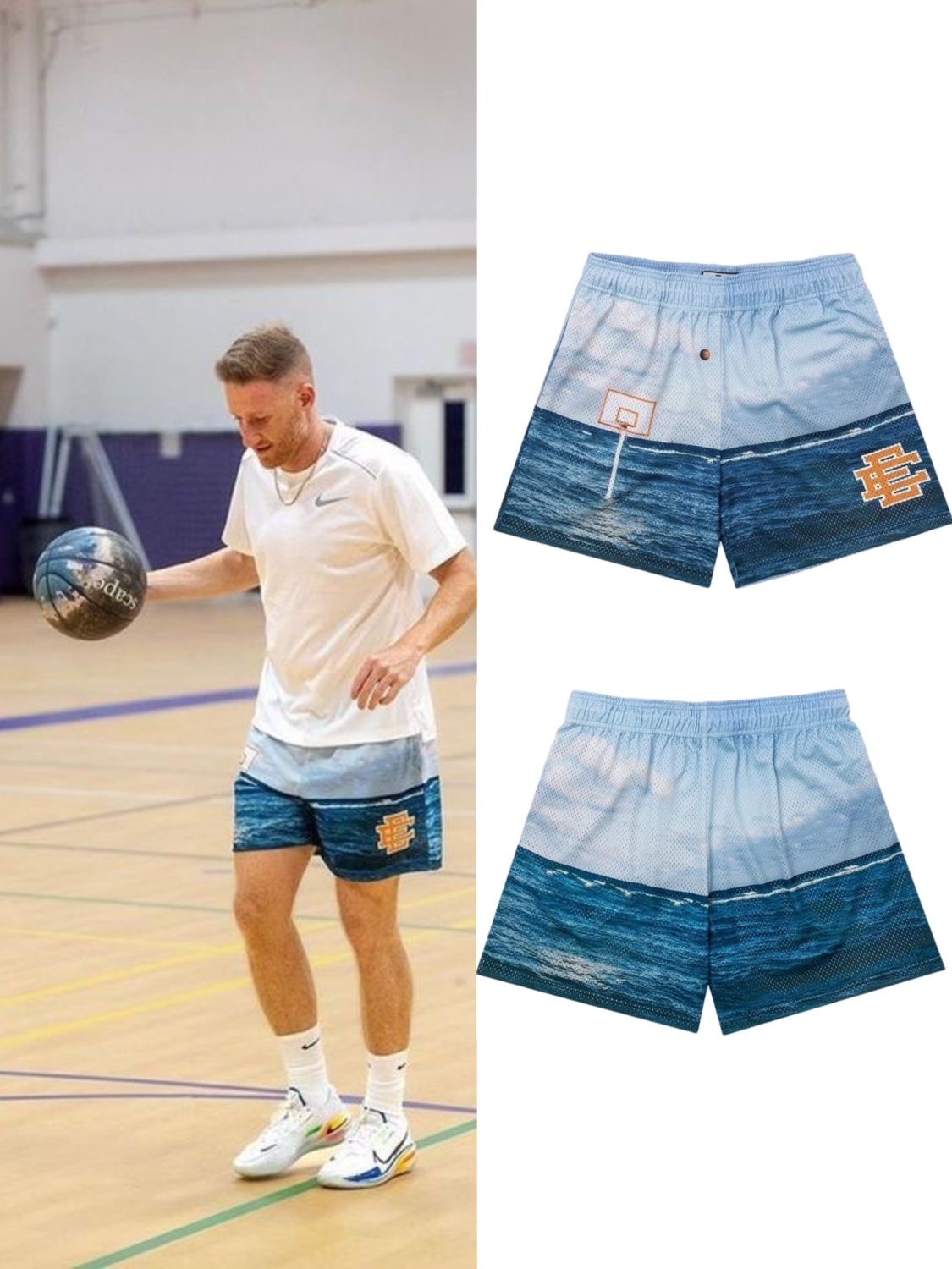 EE Hoops Basketball Shorts Blue