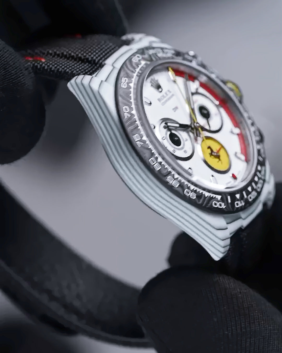 DiW Rolex Daytona FERRARI WATCH CarboQuartz【1:1 Replica】