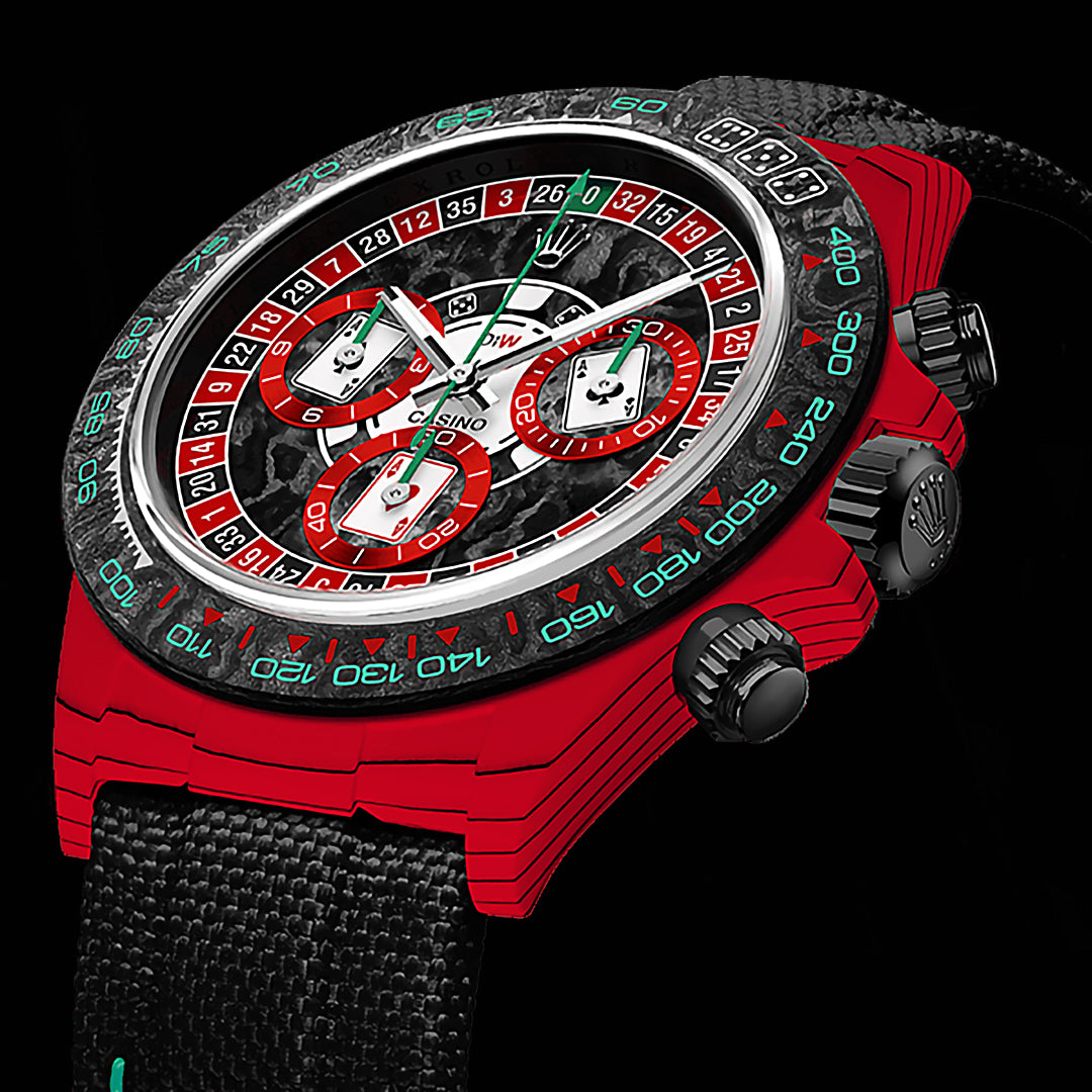 BEST DEAL Rolex Daytona DiW LUCKY PLAYER 3 CarboQuartz【1:1 Replica】