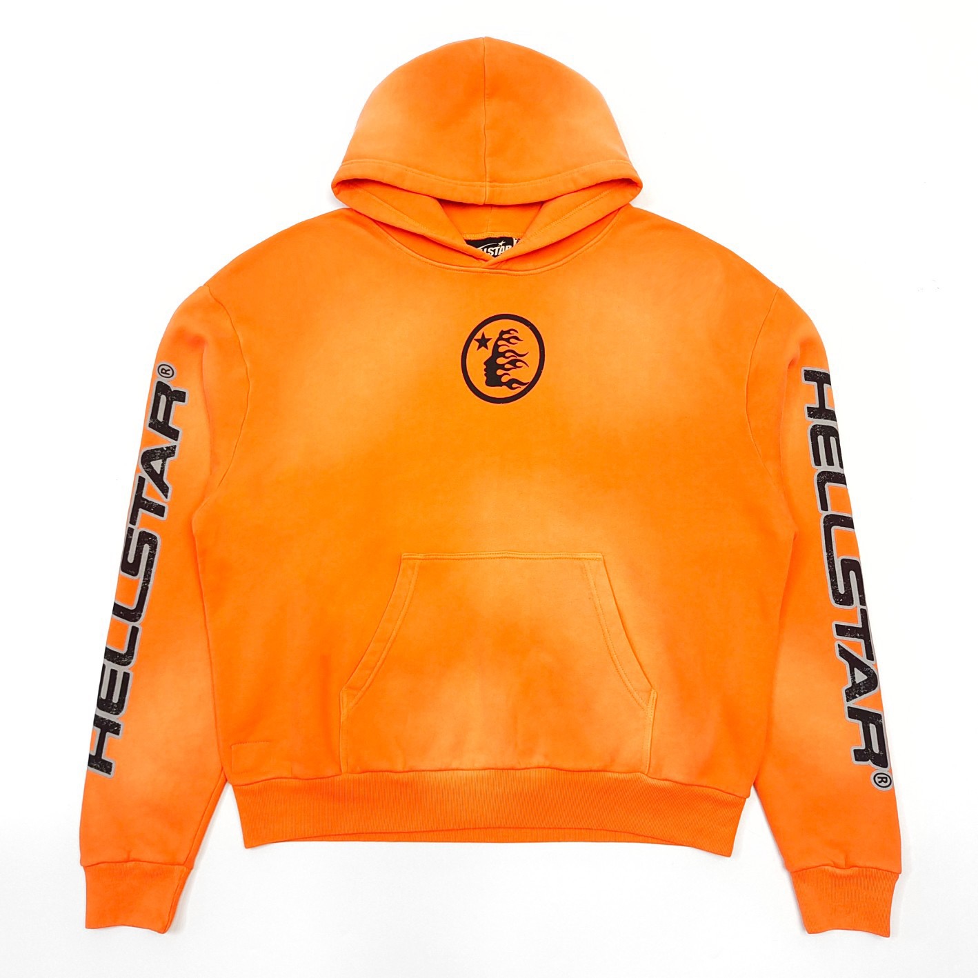 1:1 Version Black Logo Hoodie Orange Color with NFC