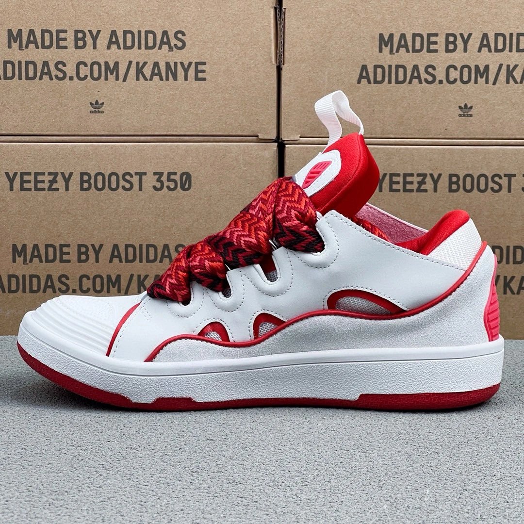 Lanvin Curb White &  Red Color Sneaker