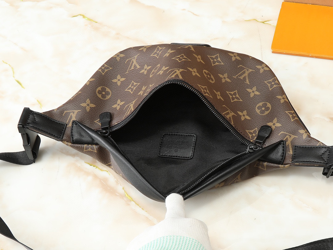 LV Discovery Full Print Logo Waist Bag Brown