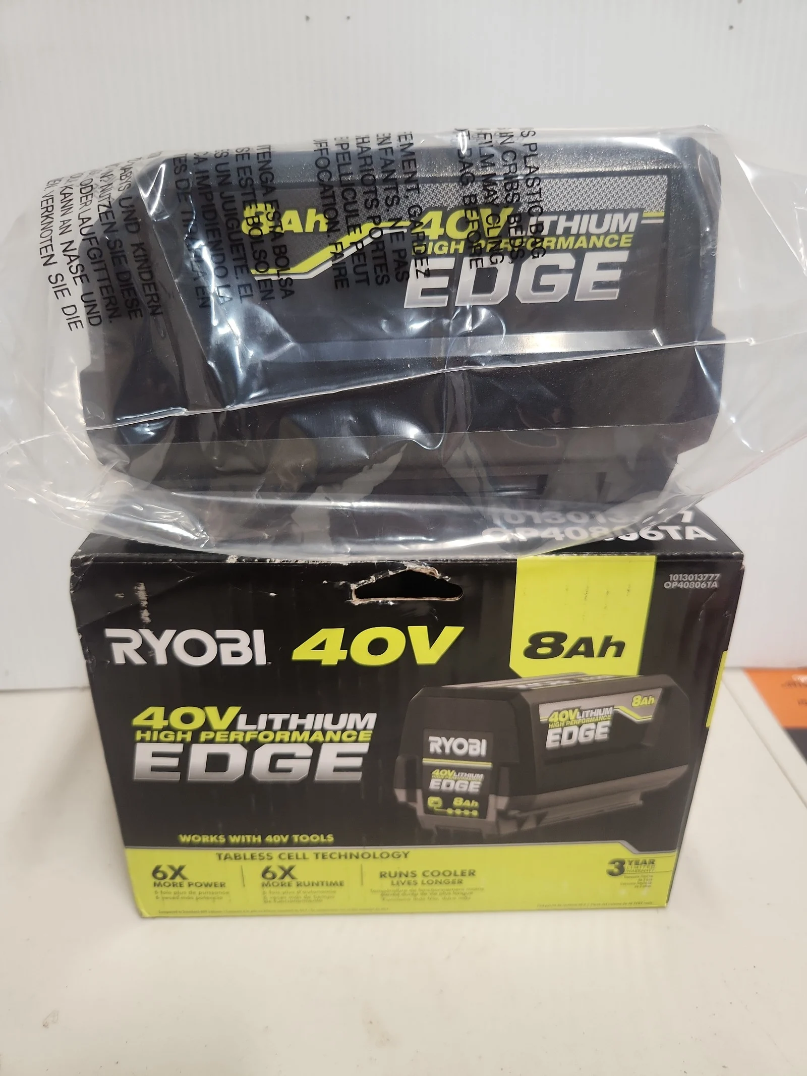 Ryobi 40V HP EDGE 8.0ah Battery New OM2DL