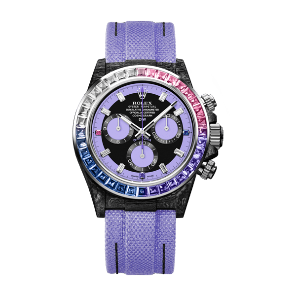 ROLEX Diw Daytona carbon rainbow violet 40mm carbon【1:1 Replica】