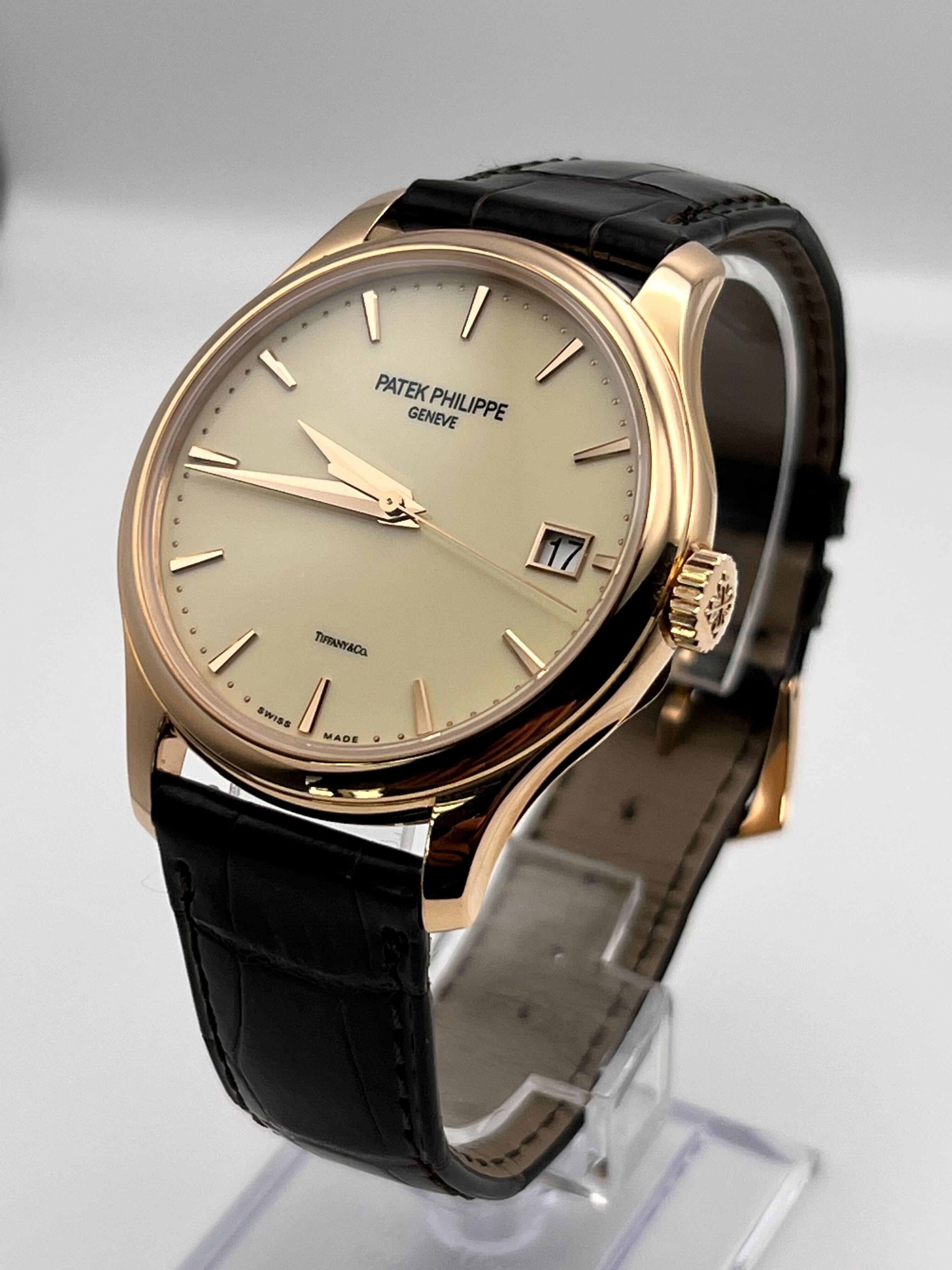 Patek Philippe Calatrava Date Tiffany & Co. Rose Gold 5227R-001【1:1 Replica】