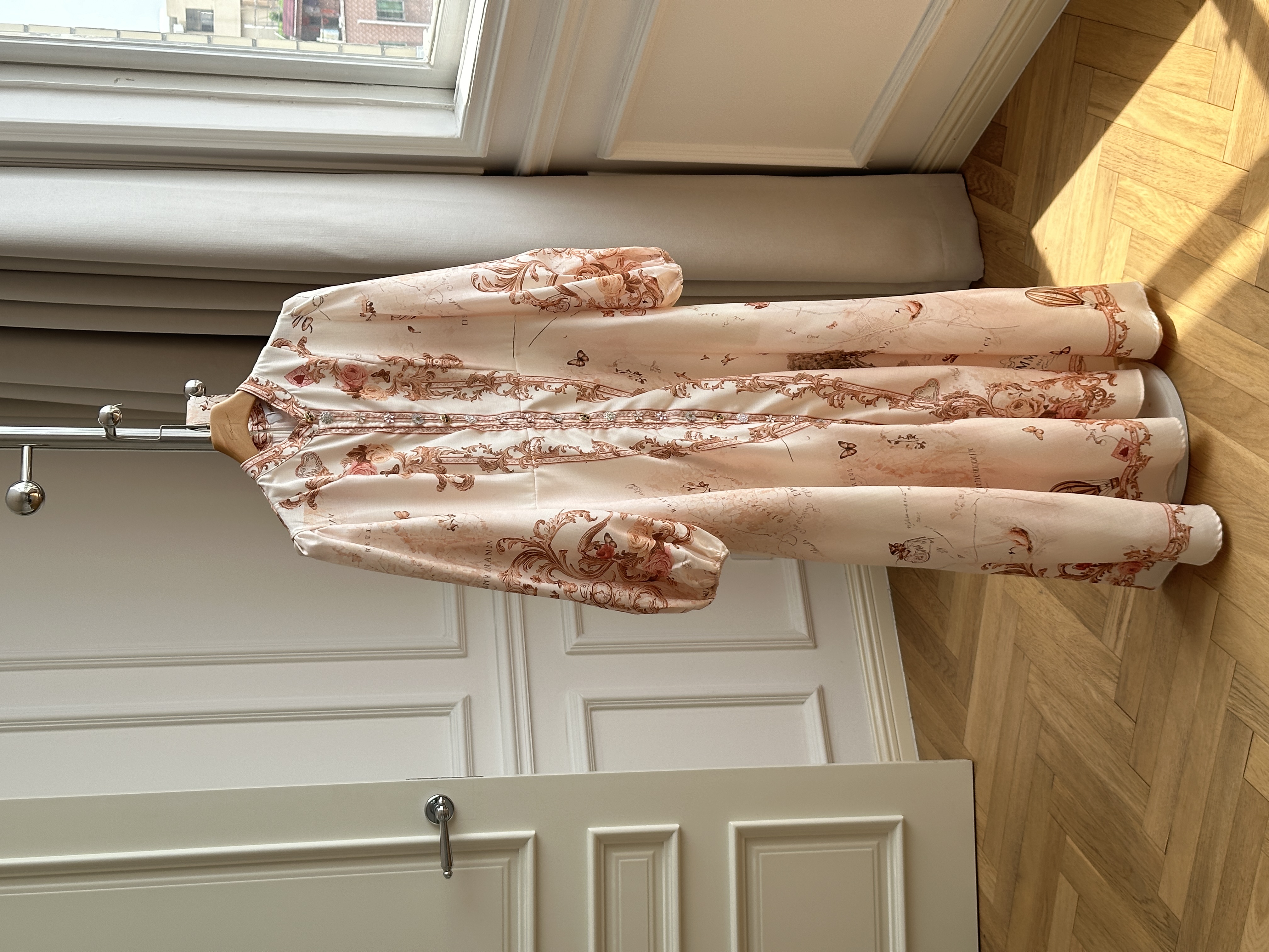 Zimmermann Vintage Map Print Puff-Sleeve Maxi Dress