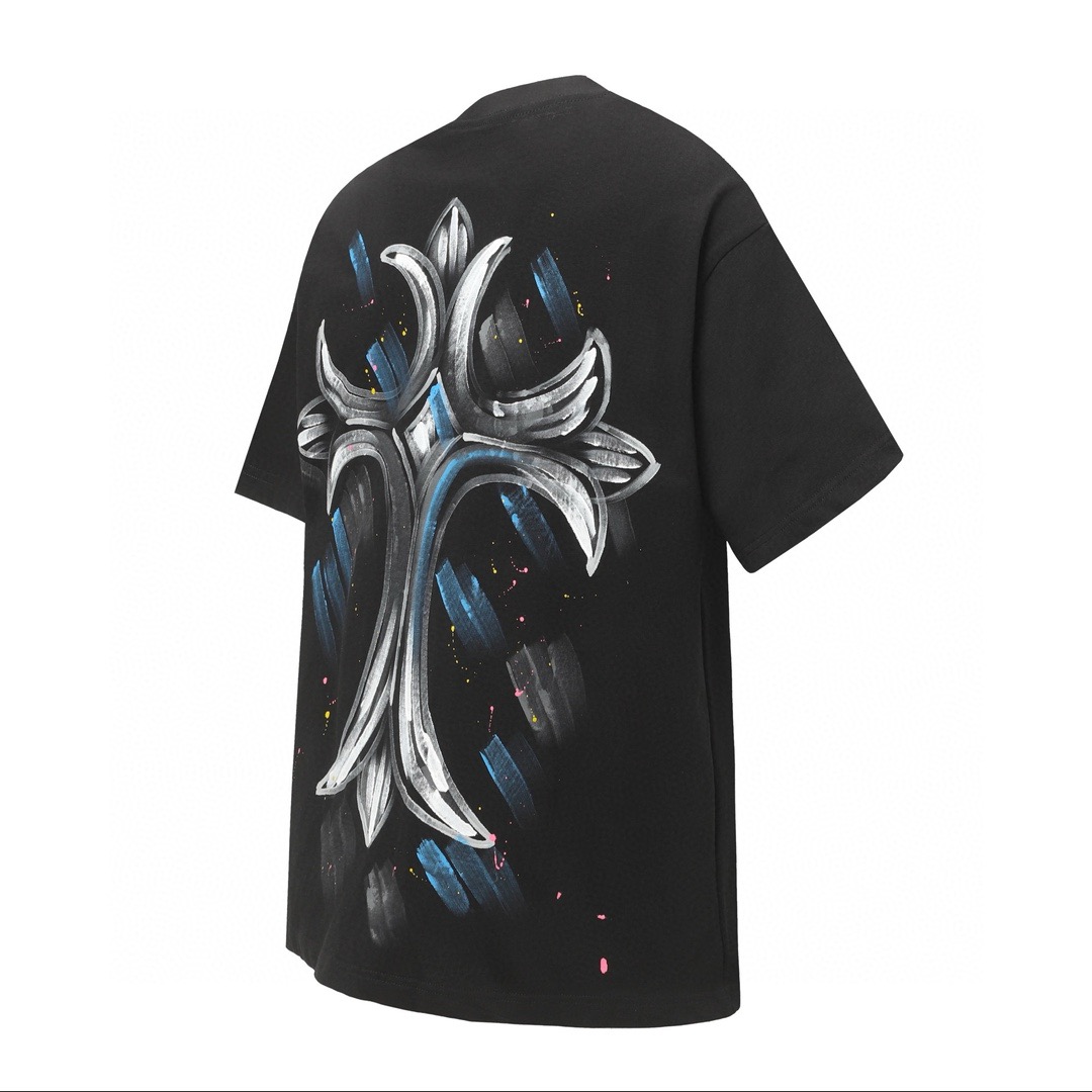 Chrome Hearts Hand drawn printing Logo Tee