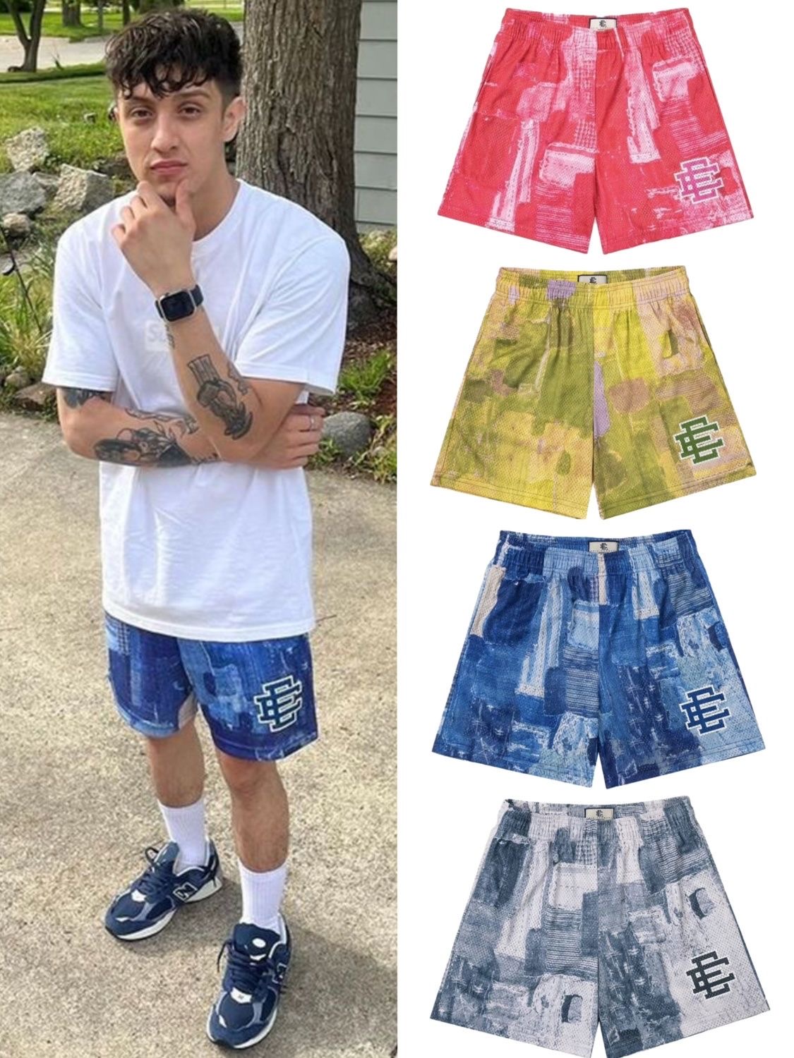 EE Full Checker Print Shorts 4 Colors