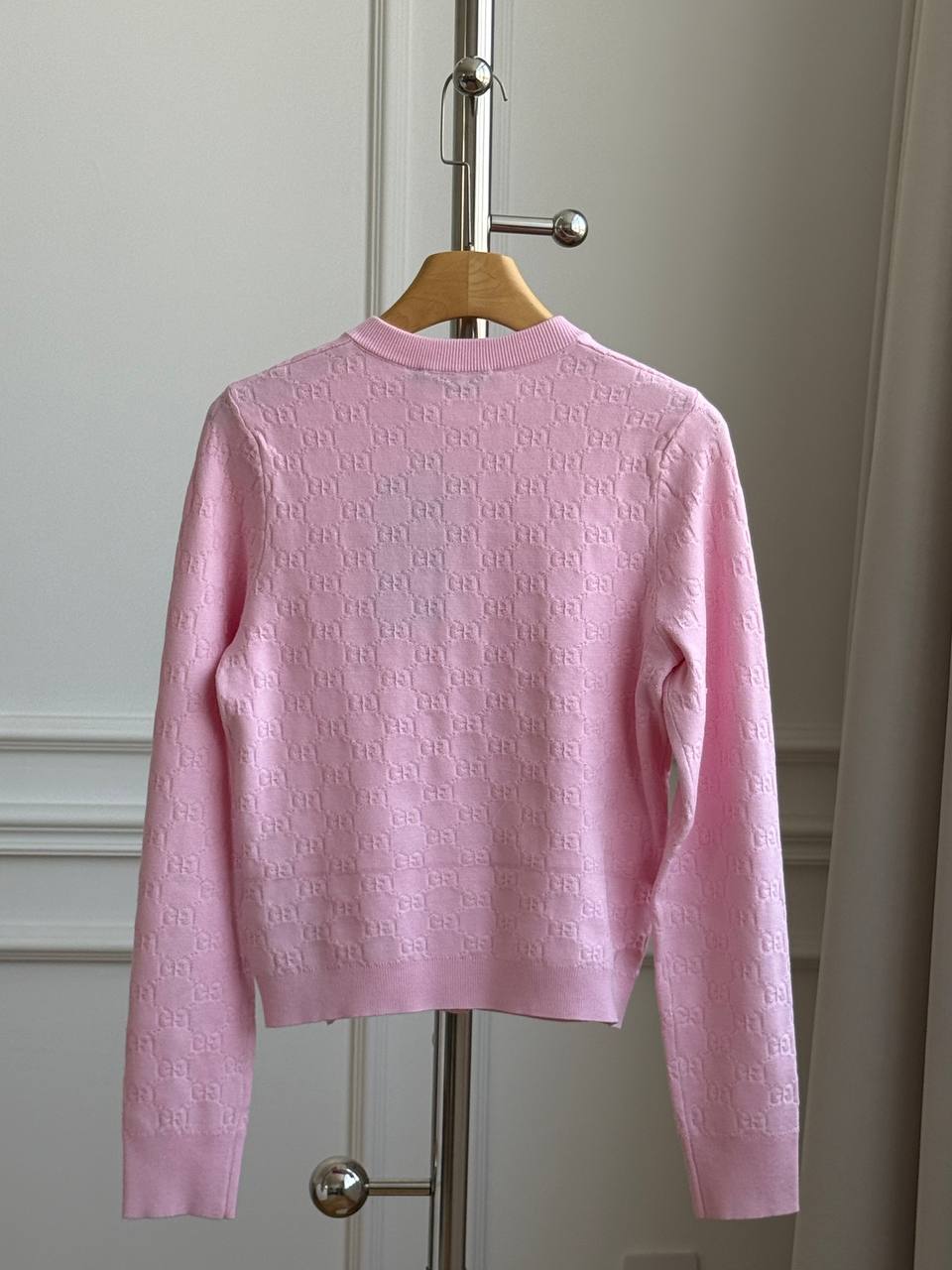 Gucci GG Jacquard Fine Knit Cardigan