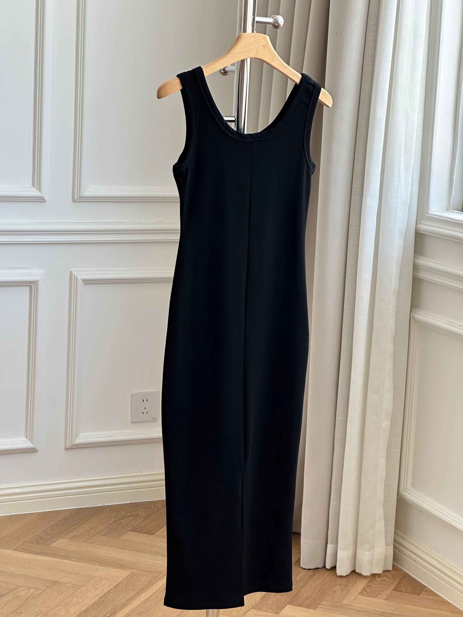 Prada Triangle Logo Fitted Sleeveless Tank Midi Dress
