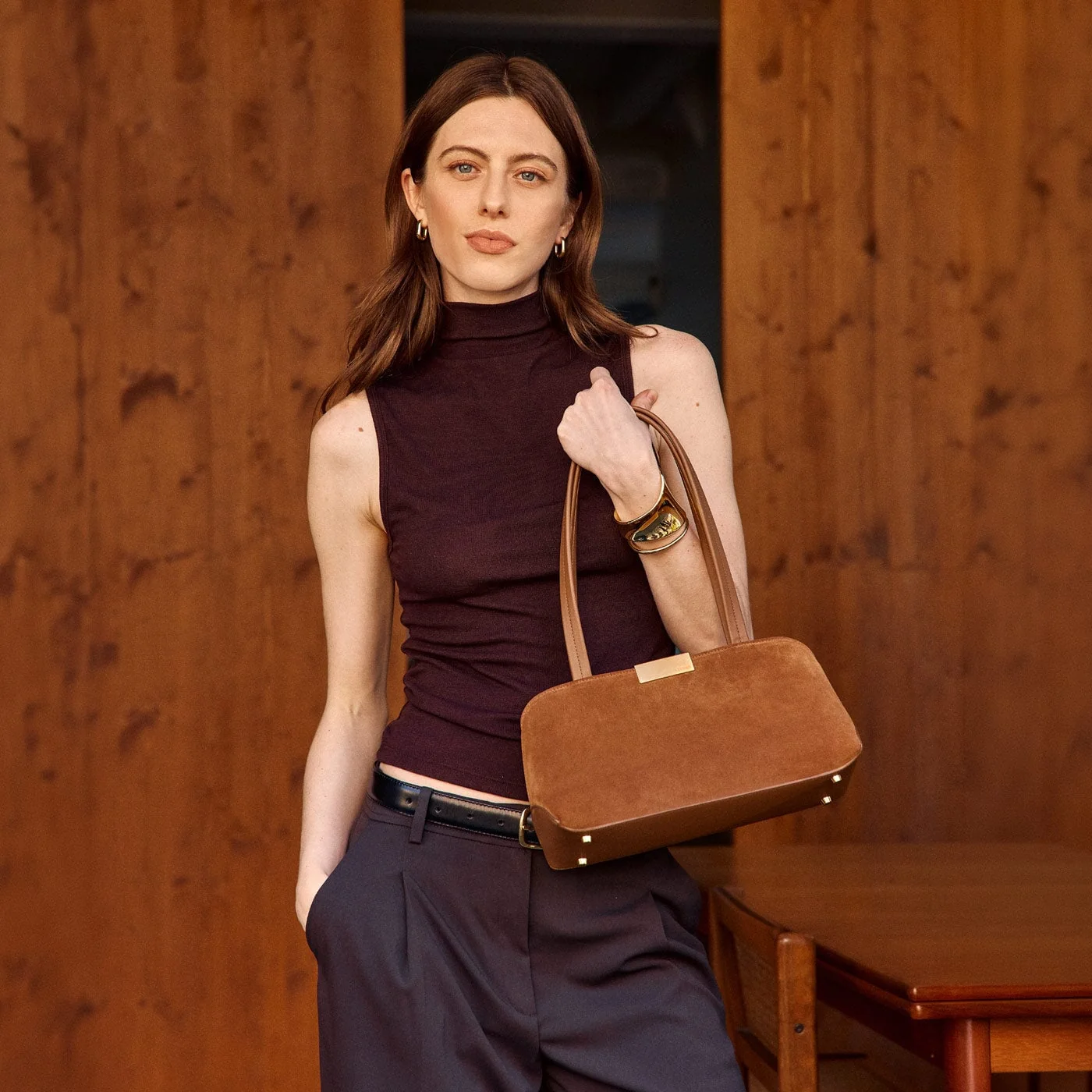 Passy - Cuir Velours Camel