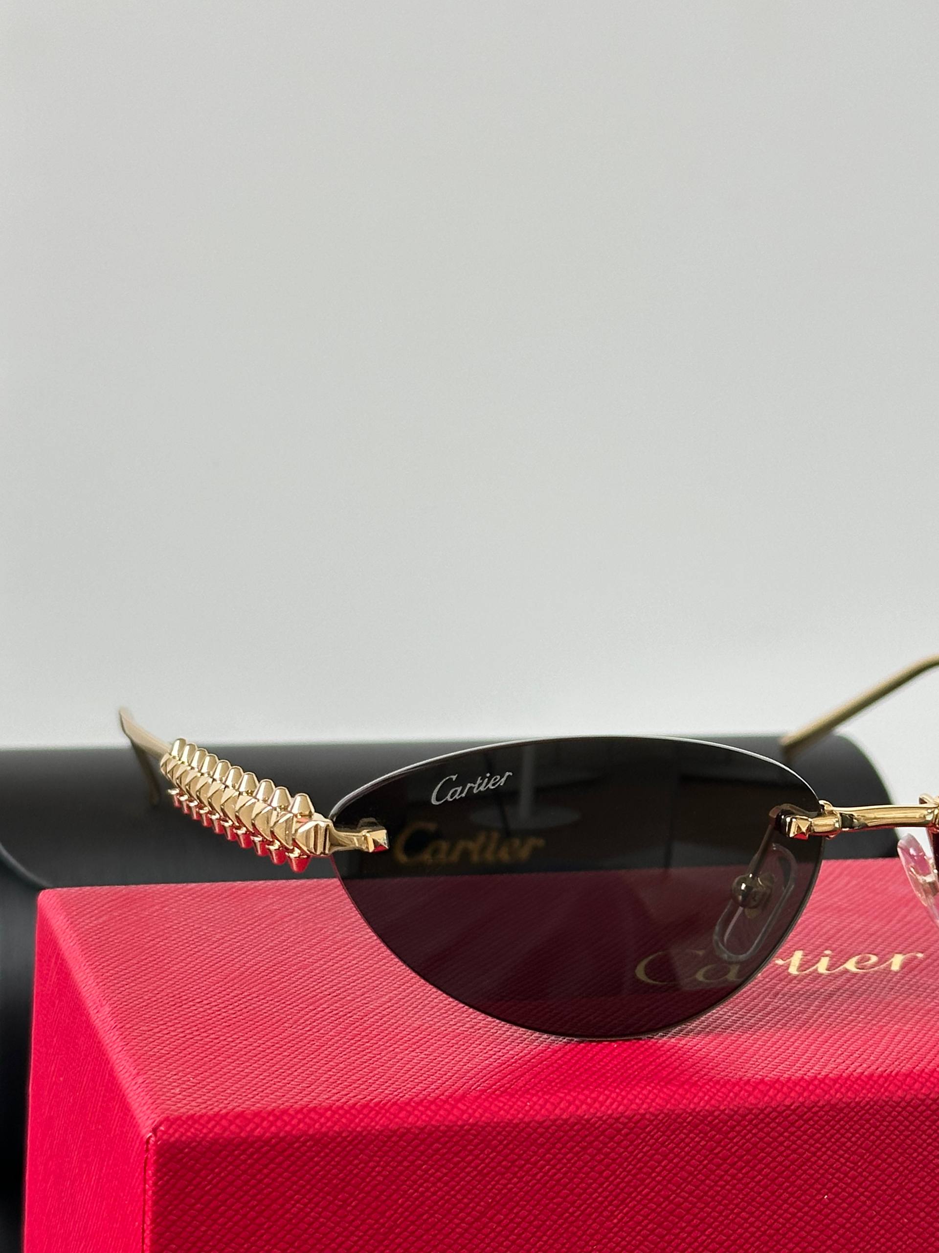 Cartier Clash de Cartier Rimless Cat-Eye Sunglasses