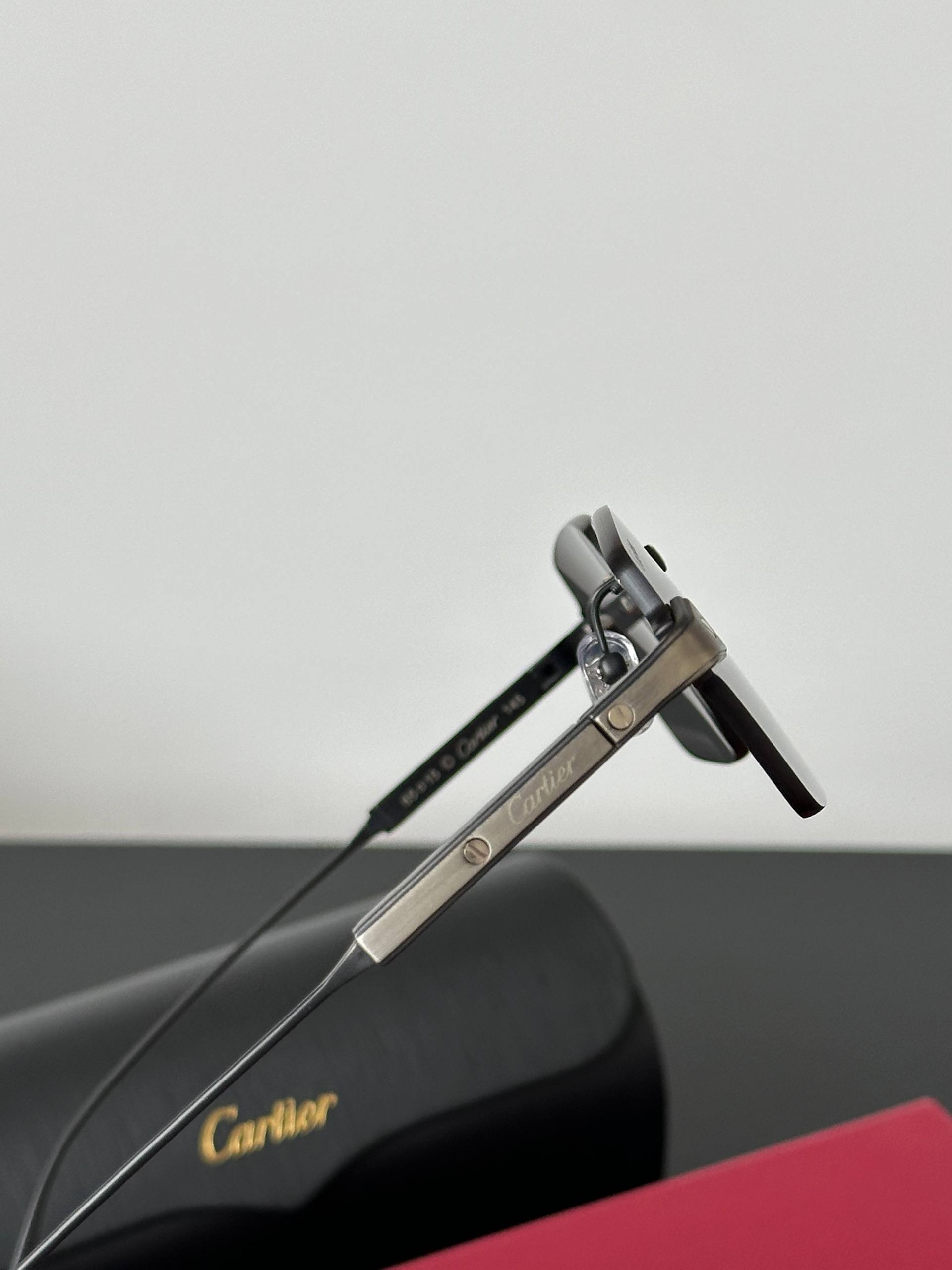 Cartier Rectangular Rimless Sunglasses