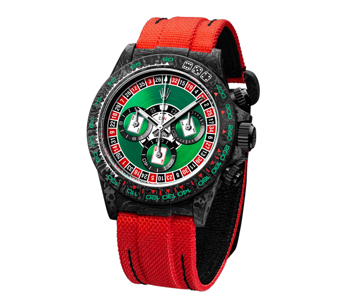 ROLEX Diw Daytona carbon lucky player (casino) 40mm oyster black【1:1 Replica】
