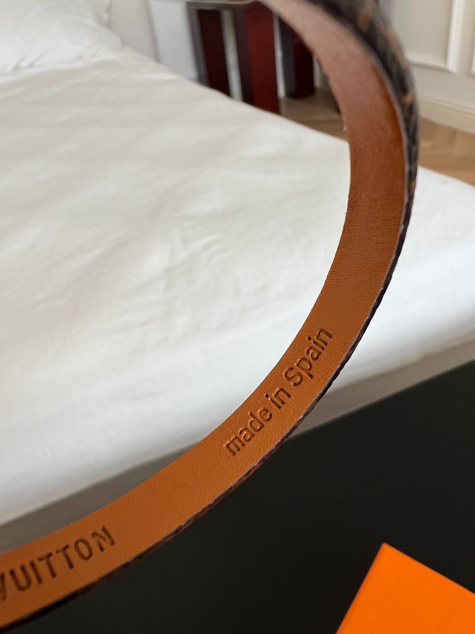 Louis Vuitton Monogram Leather Two Ball Buckle Bracelet