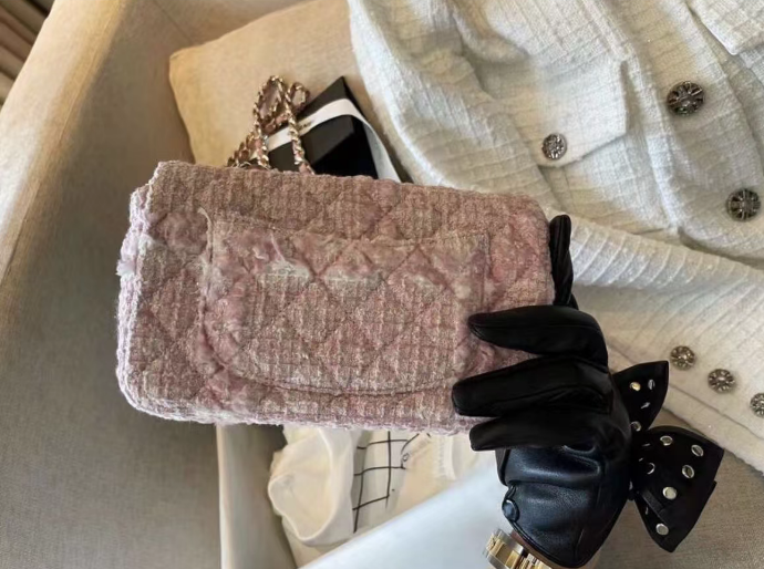 LARGE FLAP BAG PINK 20CM