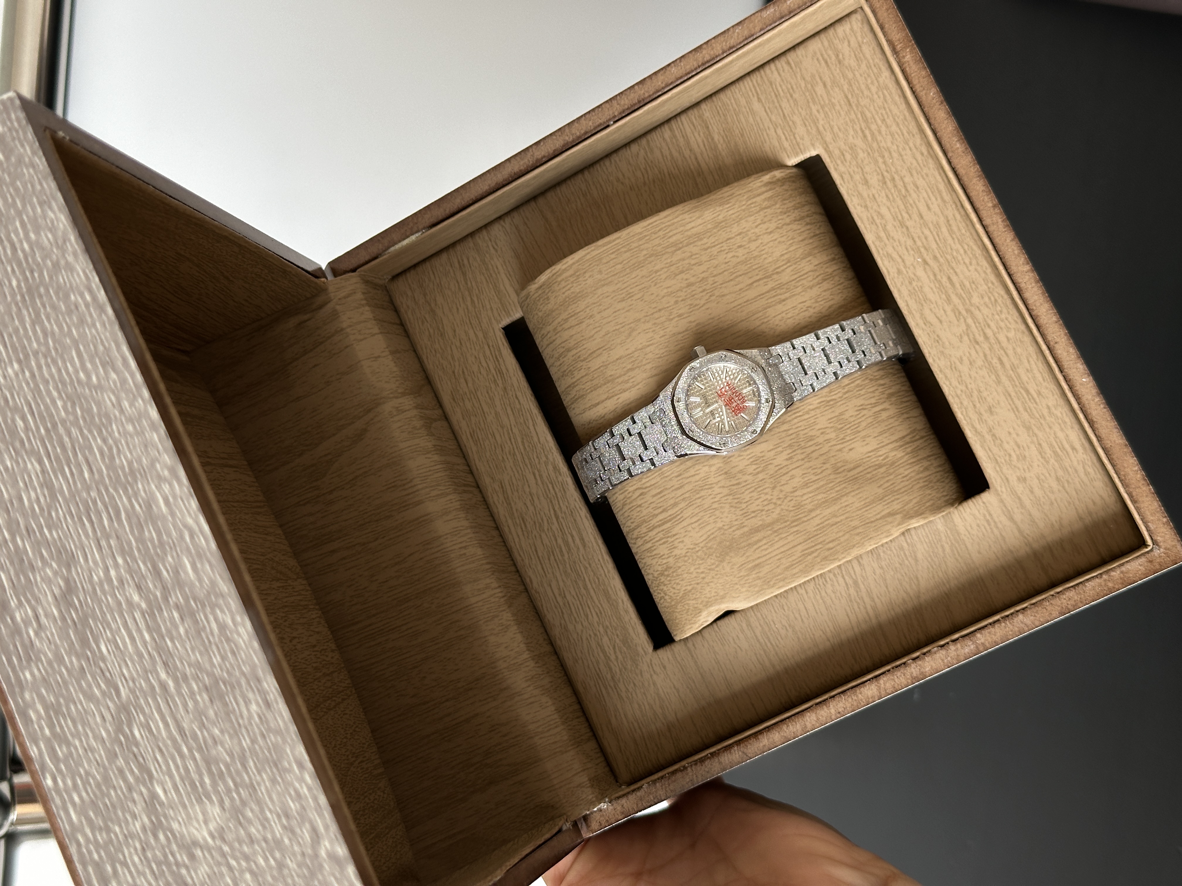 Audemars Piguet Royal Oak Frosted Full Diamond Steel Bracelet Watch