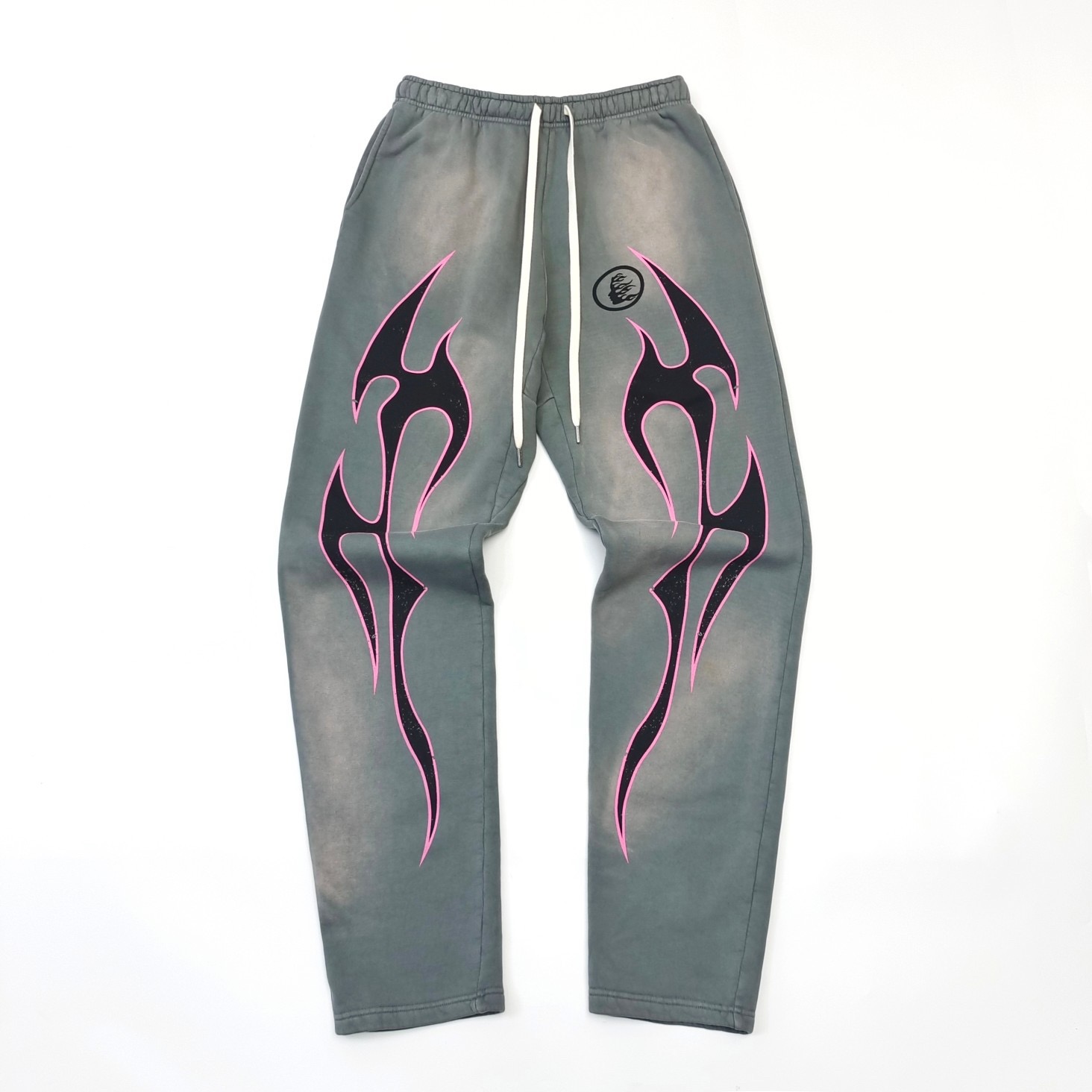 1:1 Version Flame Logo Pants Grey 2 Styles