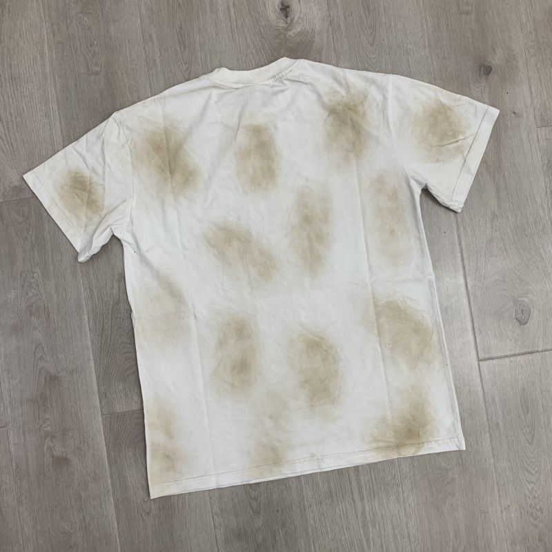 Vale Forever cross print dirty distressed style short sleeve T-shirt