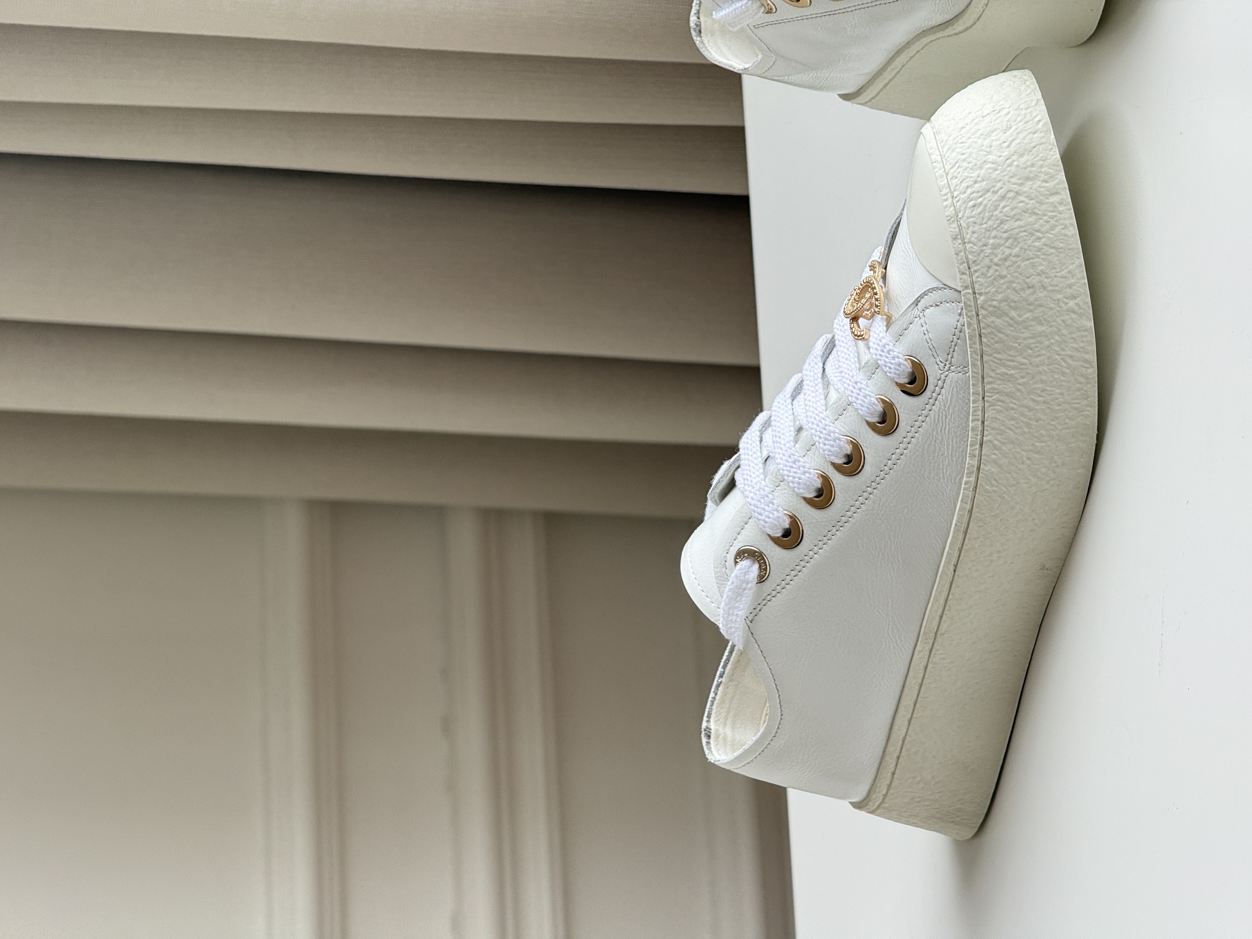 Chanel Thick-Soled Cookie White Sneakers