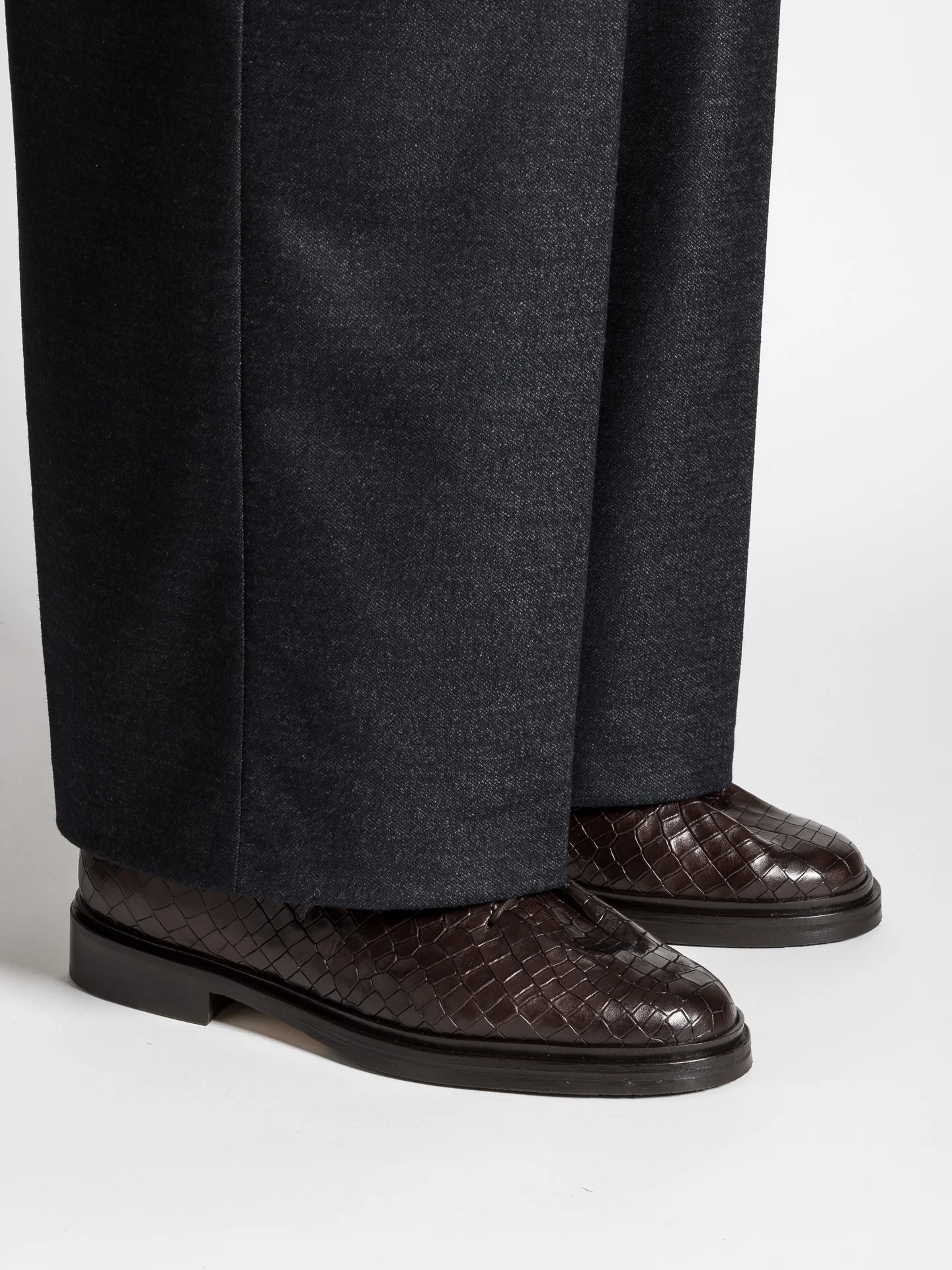 EDOUARD PRINTED CALF DARK BROWN