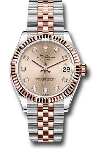 Rolex Steel and Everose Gold Datejust 31 Watch - Fluted Bezel - Chocolate Diamond Dial - Jubilee Bracelet - 278271 rodj【1:1 Replica】