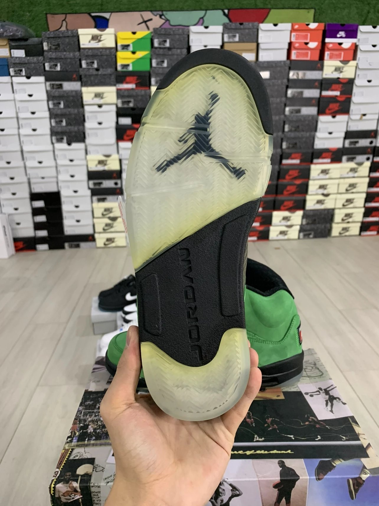 1:1 Best Quality Air Jordan 5 Se Apple Green Color