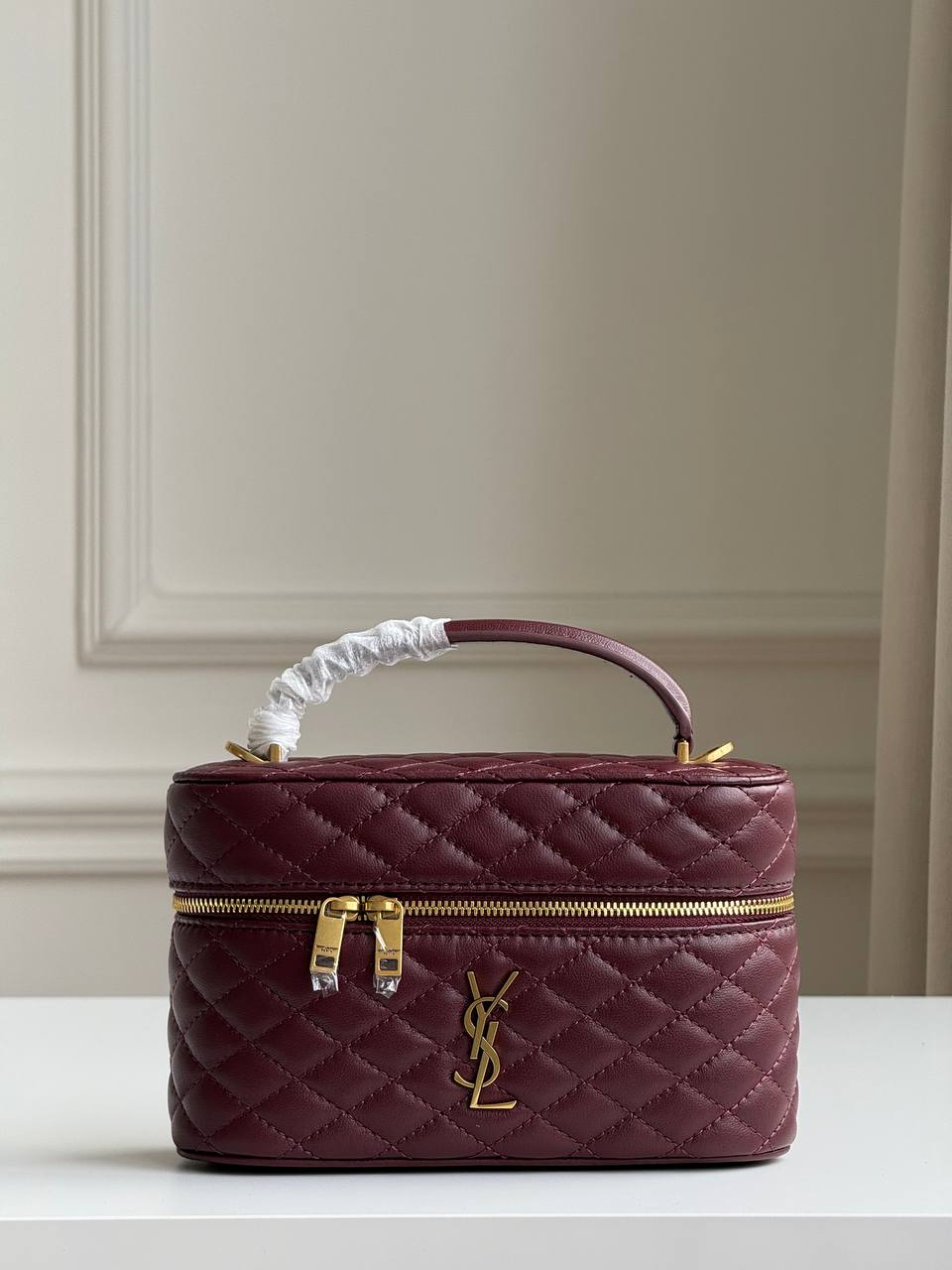 SAINT LAURENT GABY Quilted Leather Vanity Bag