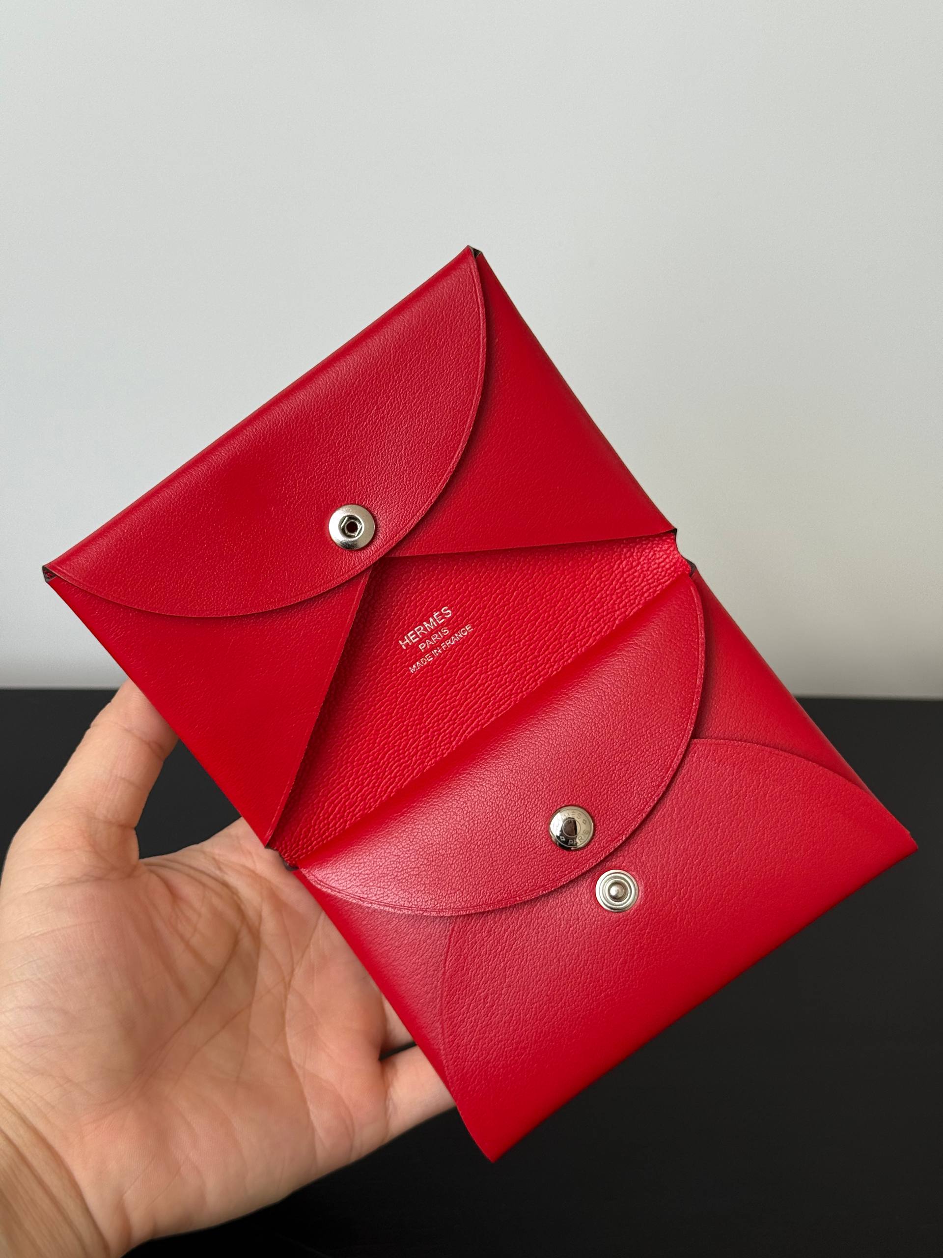 Chrome Hearts Red Horseshoe Print Card Holder