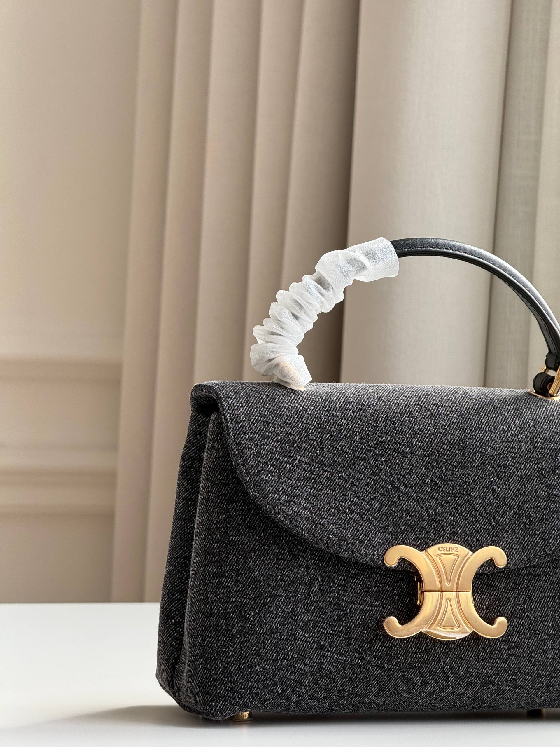 CELINE TEEN NINO BAG IN DENIM  TRIOMPHE HARDWARE