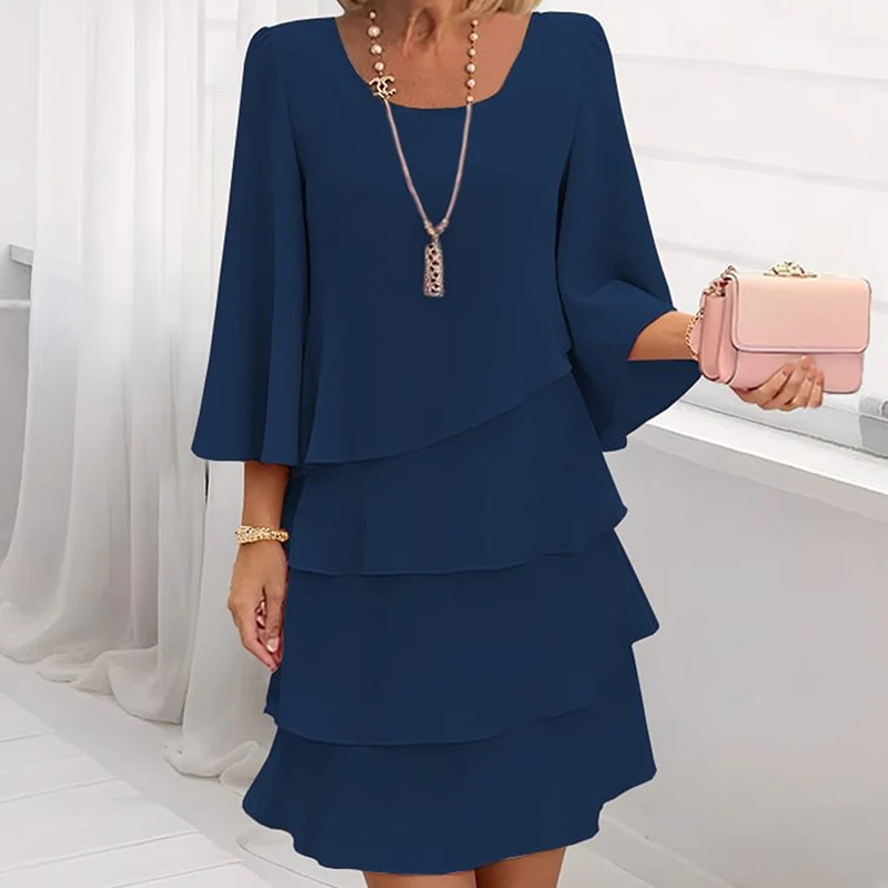 Robe Longue à Volants 