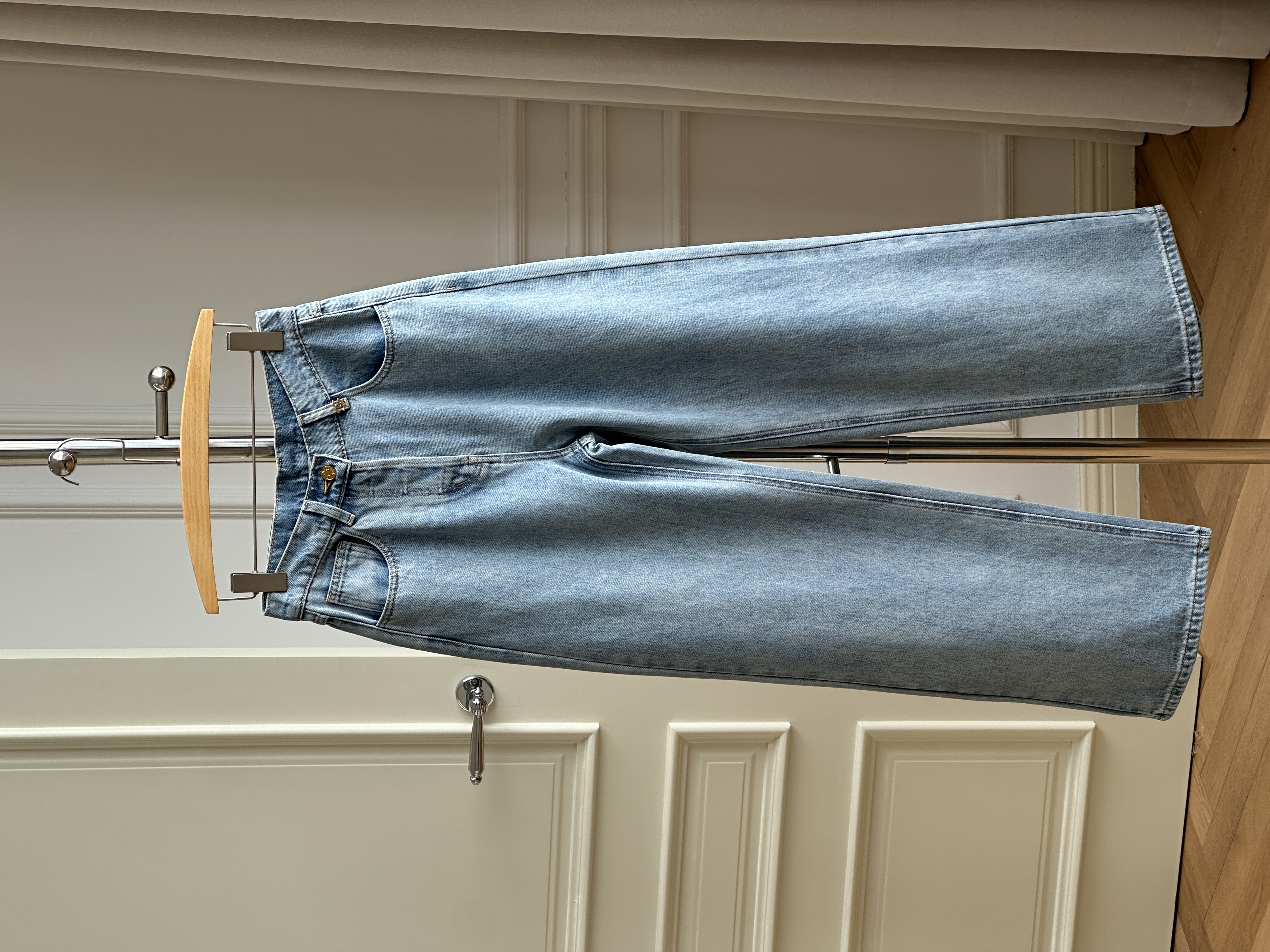 Light Wash Light Blue High Waist Wide Leg Denim Jeans