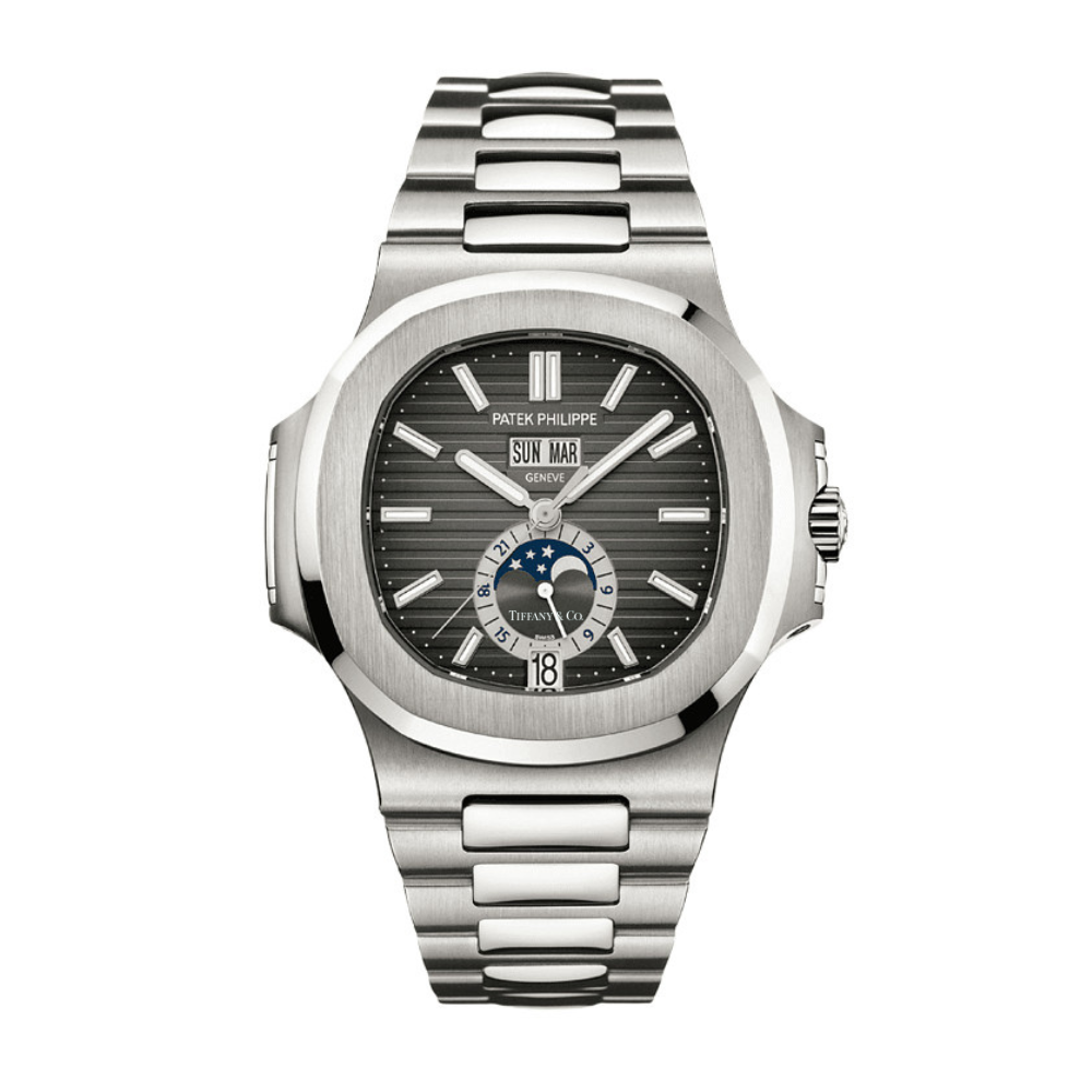 Patek Philippe Nautilus Annual Calendar Moon Phase Tiffany Grey Dial 5726/1A-001【1:1 Replica】