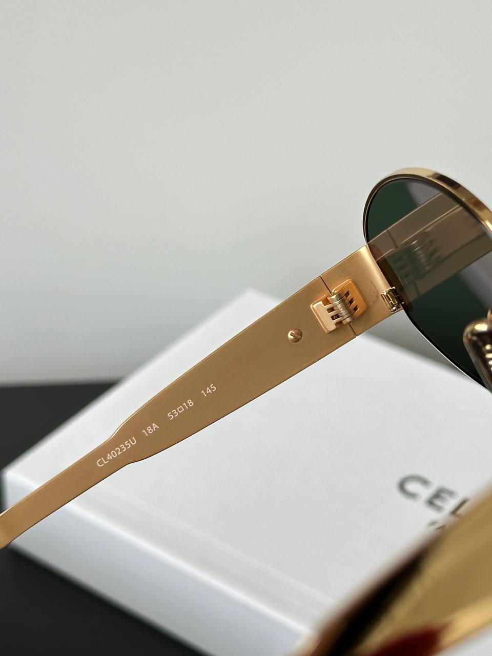 Celine Metal Triomphe Oval Sunglasses